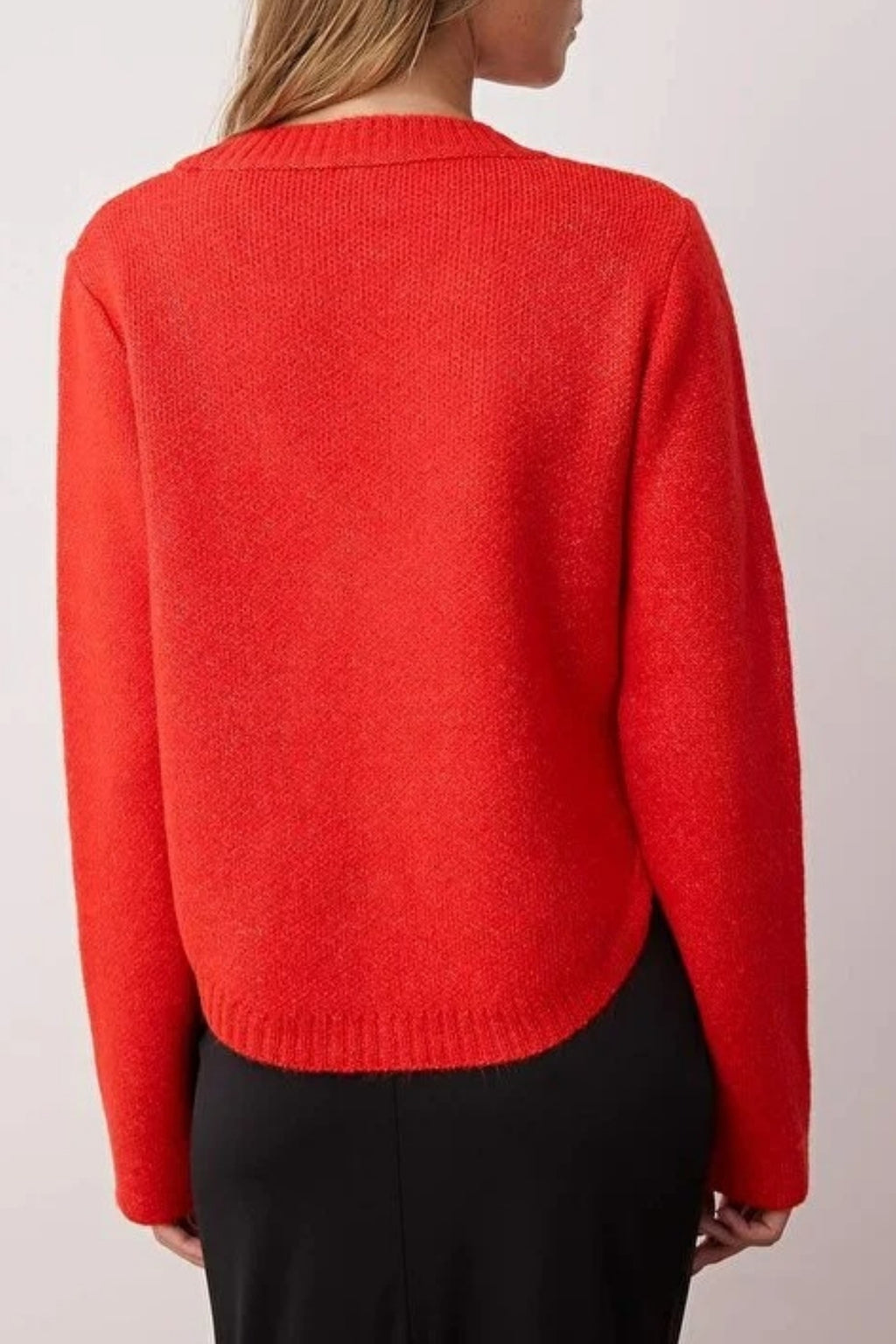 Soft Textured Knit Sweater with Button Detail