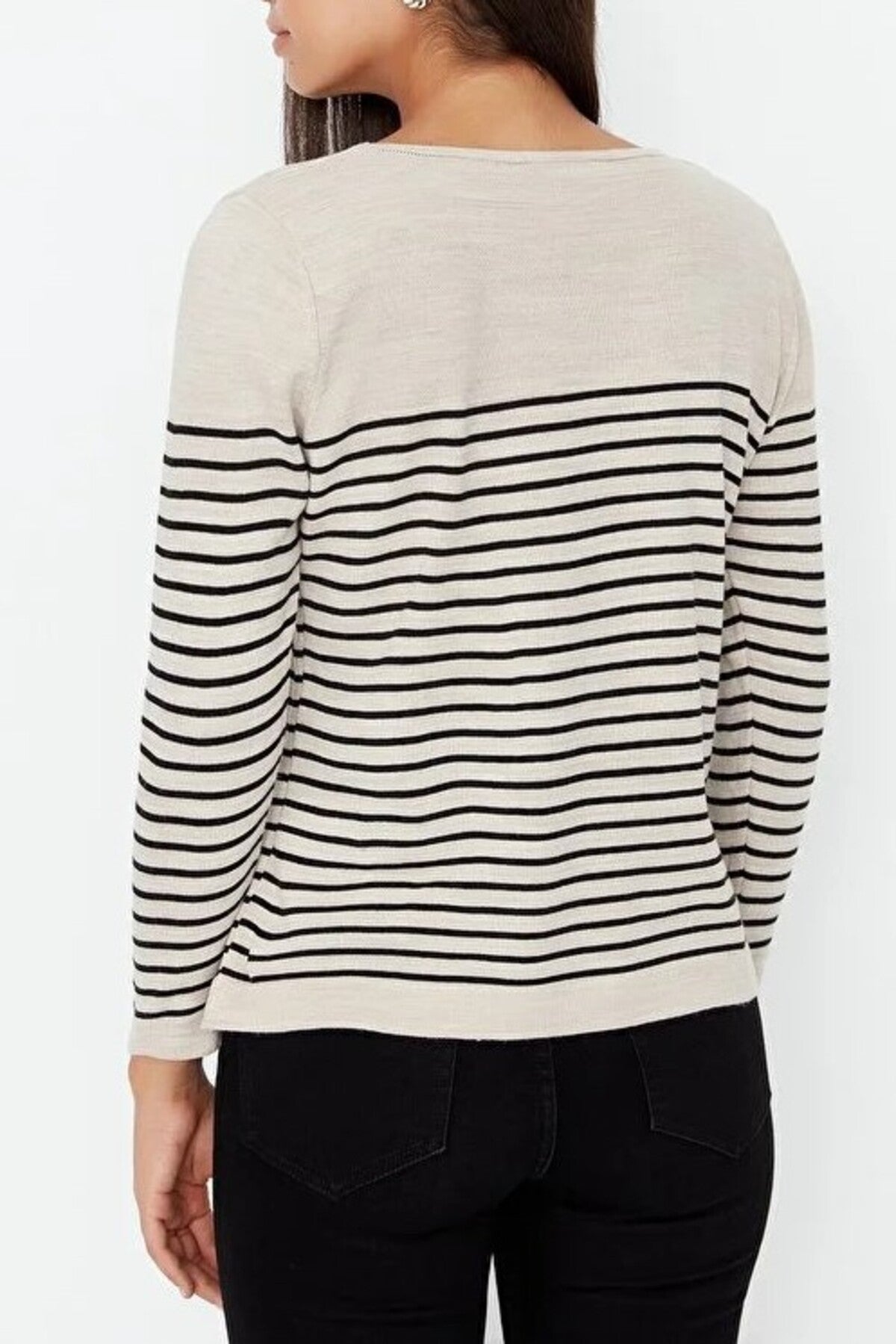 Basic Striped Knit Sweater
