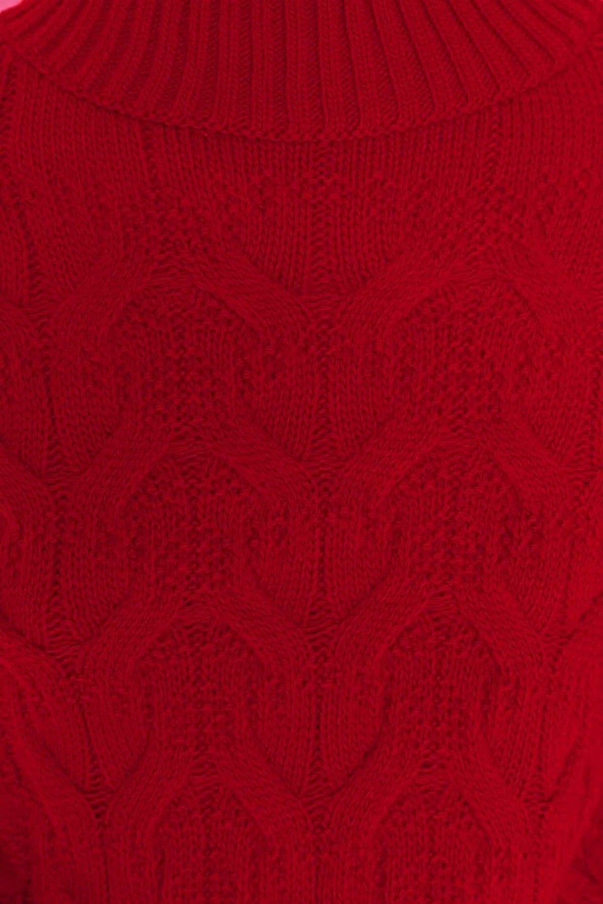 Crop Stand Collar Knit Sweater