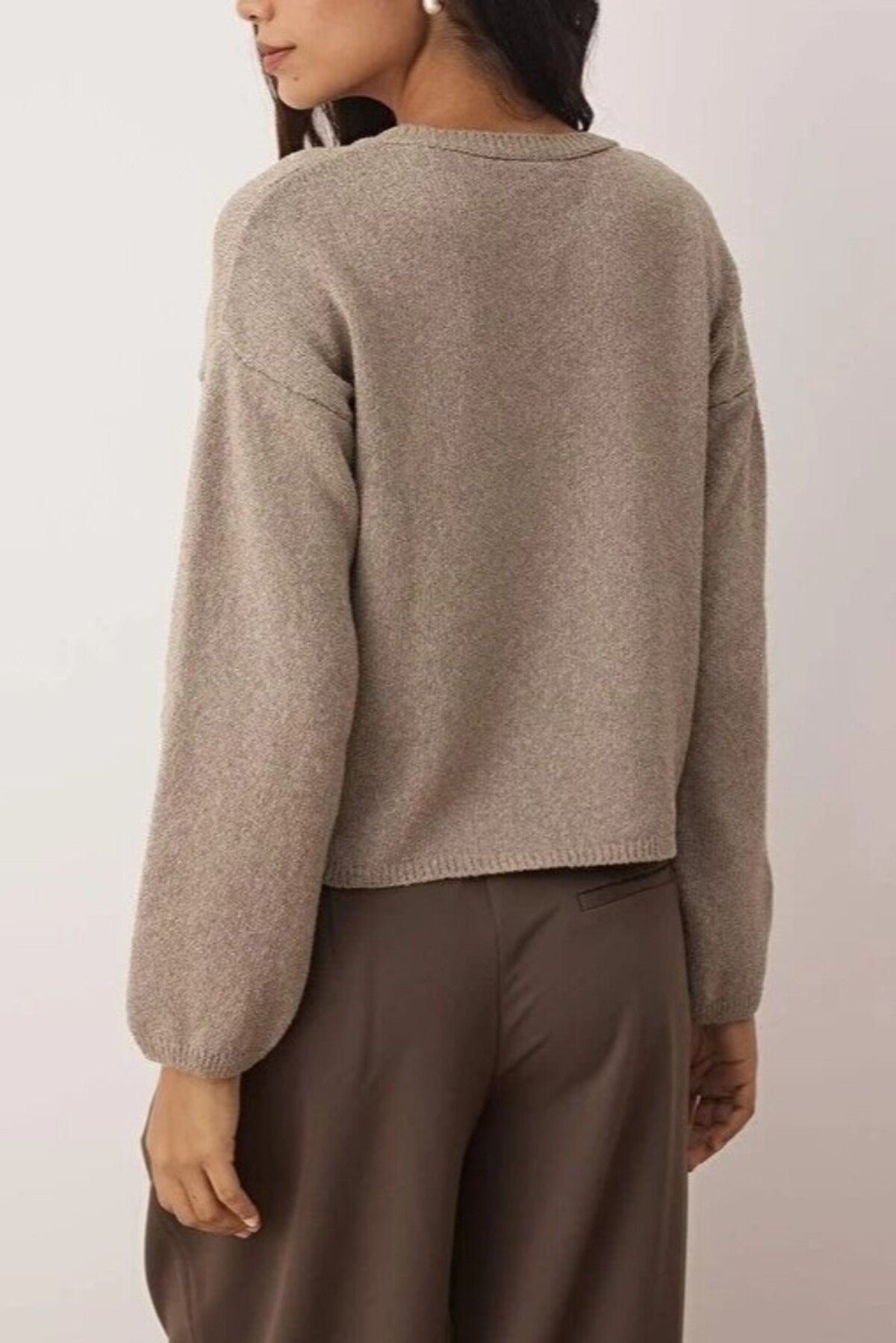 Cotton Loose Fit Basic Knit Sweater