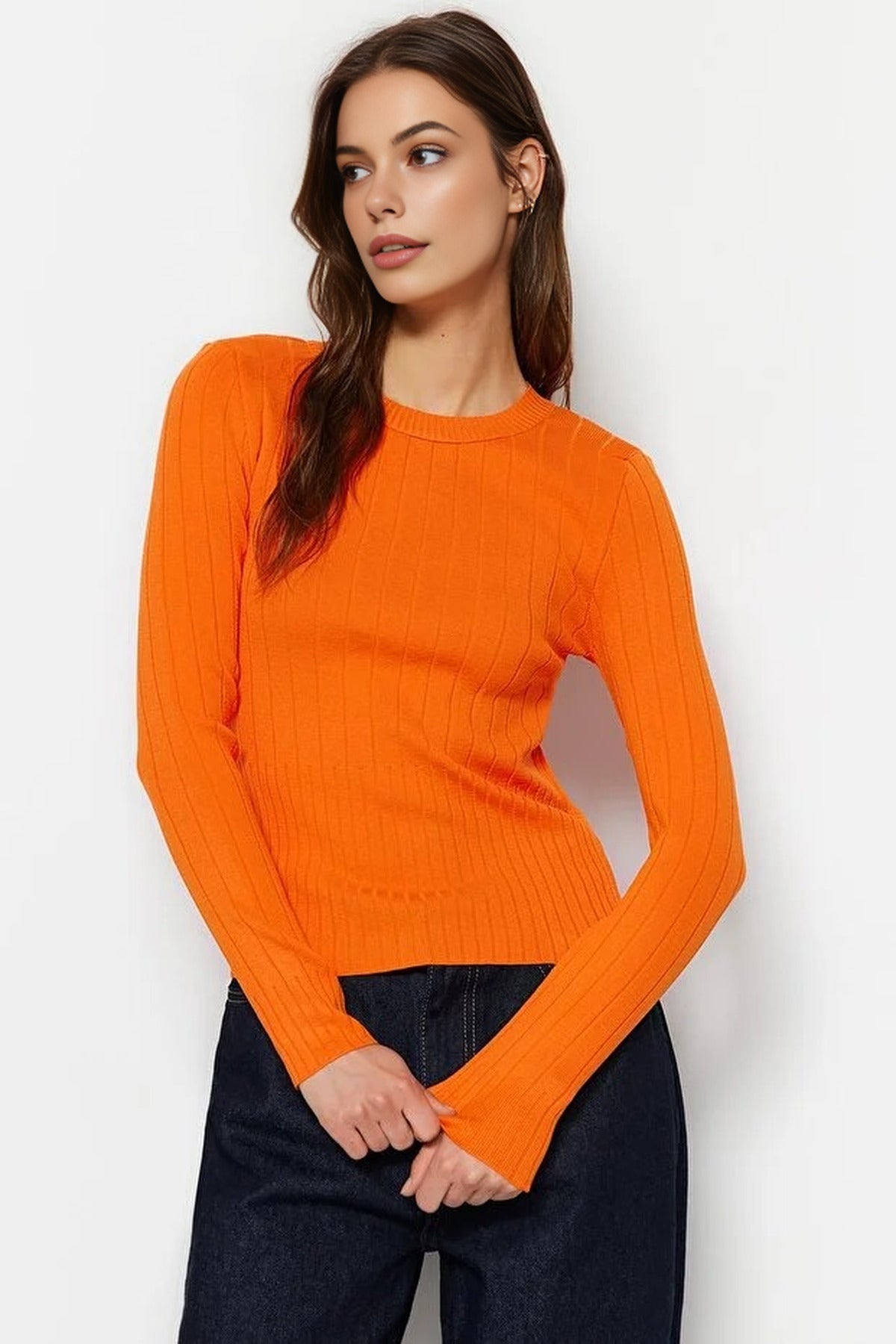 Basic Crew Neck Knit Sweater