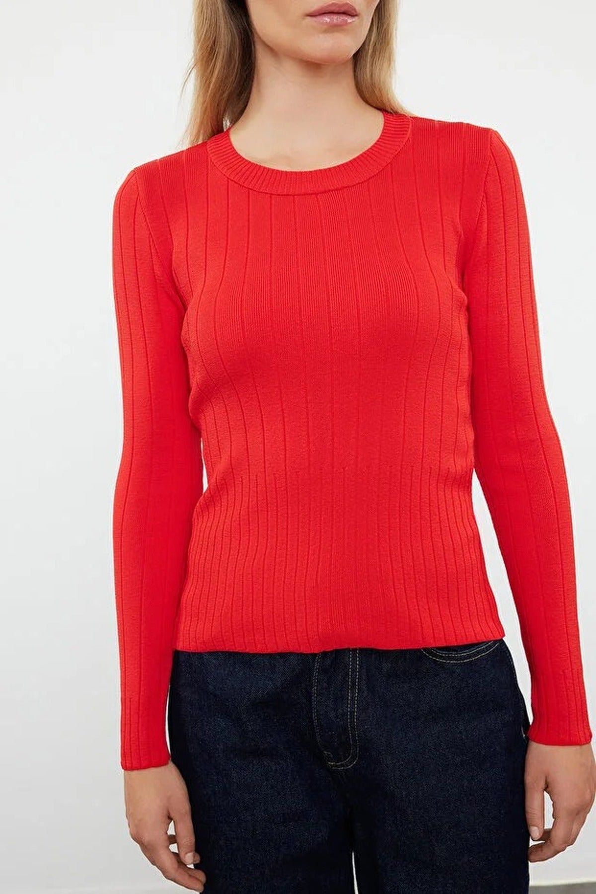 Basic Crew Neck Knit Sweater