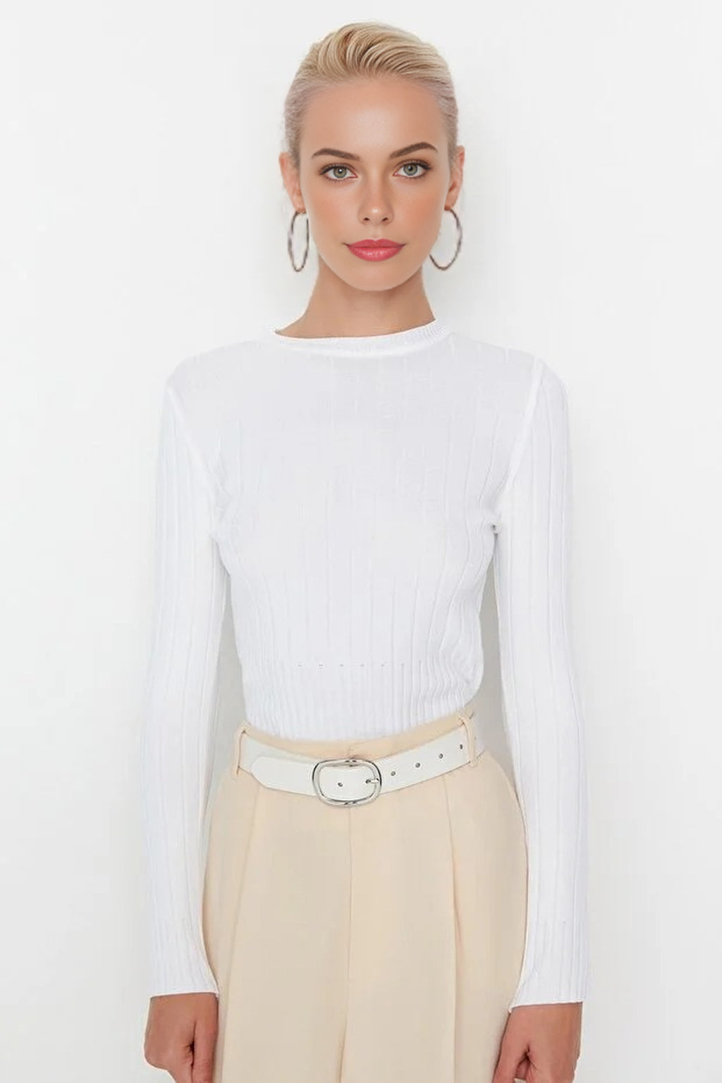 Basic Crew Neck Knit Sweater