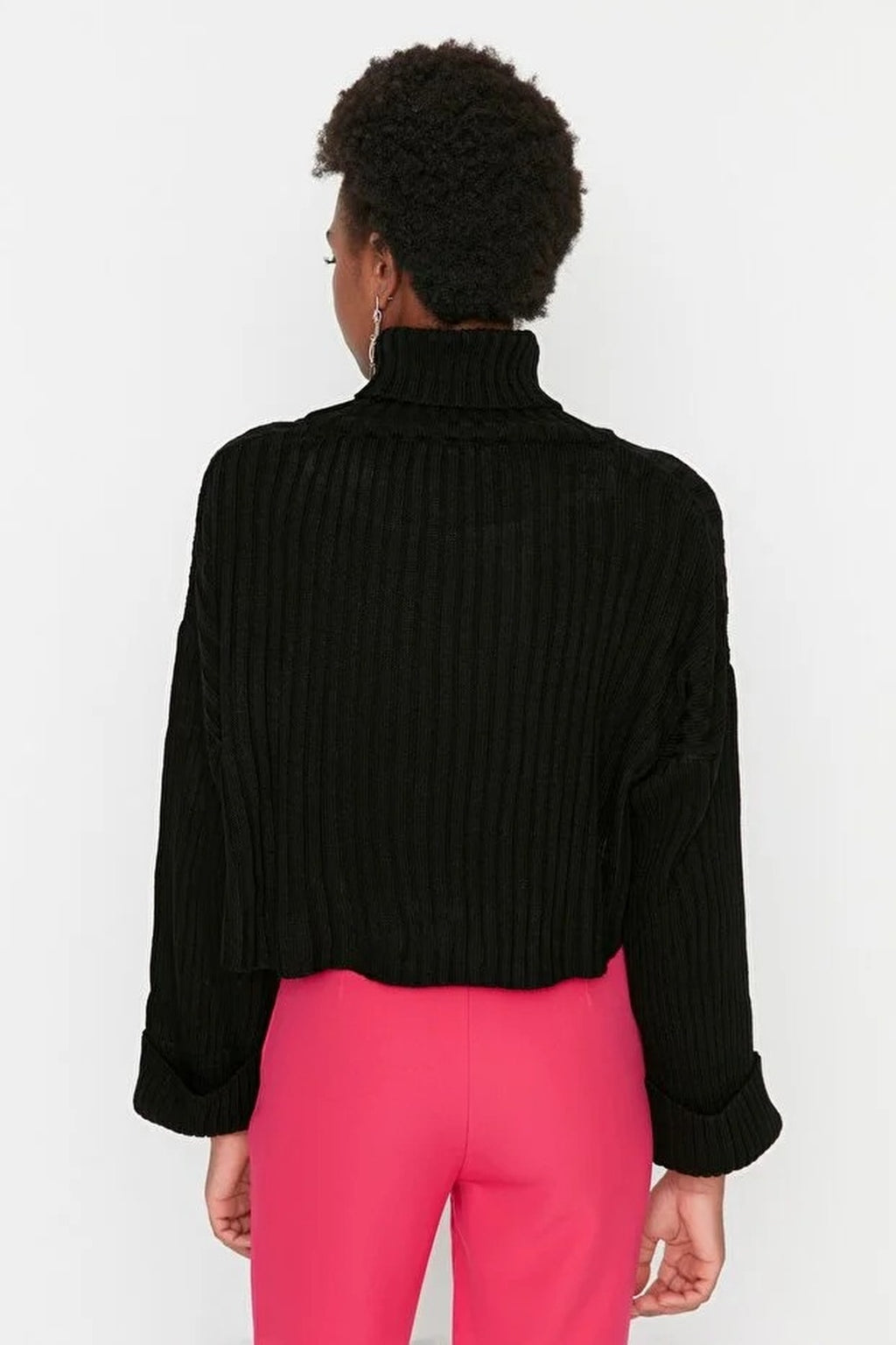 Crop Basic Knit Sweater