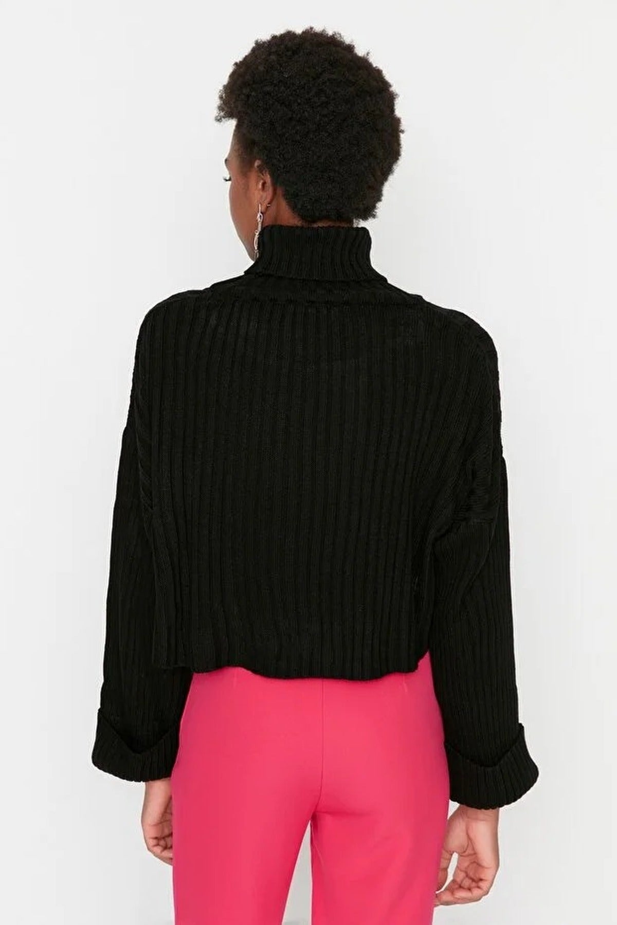 Crop Basic Knit Sweater