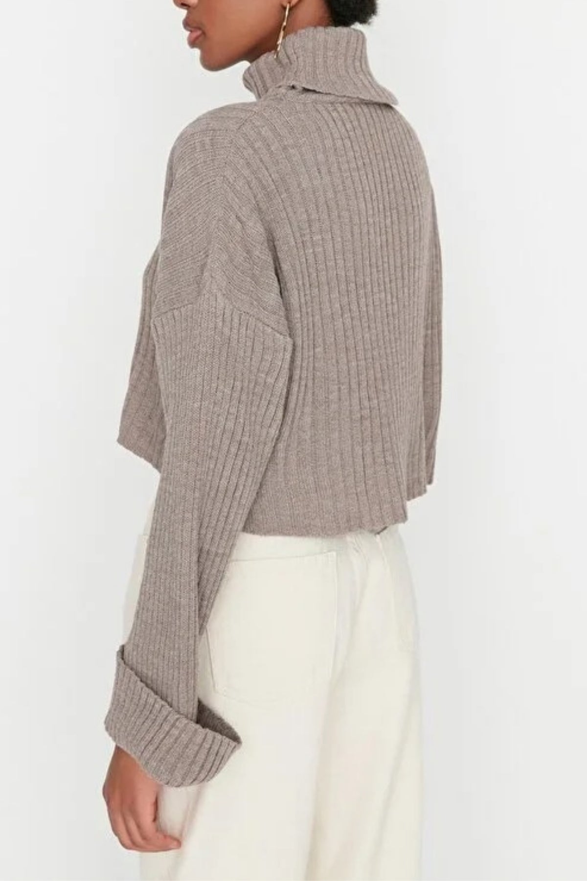 Crop Basic Knit Sweater
