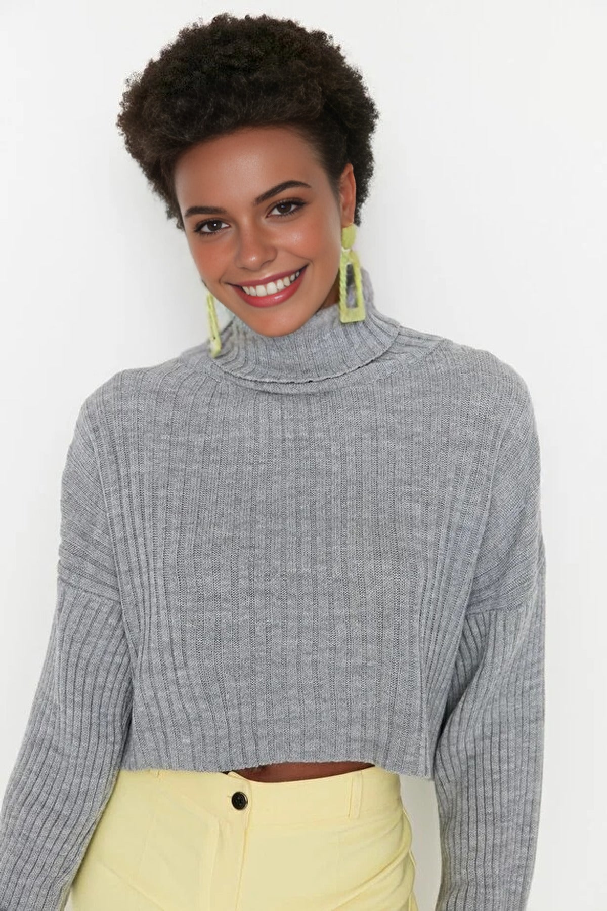 Crop Basic Knit Sweater