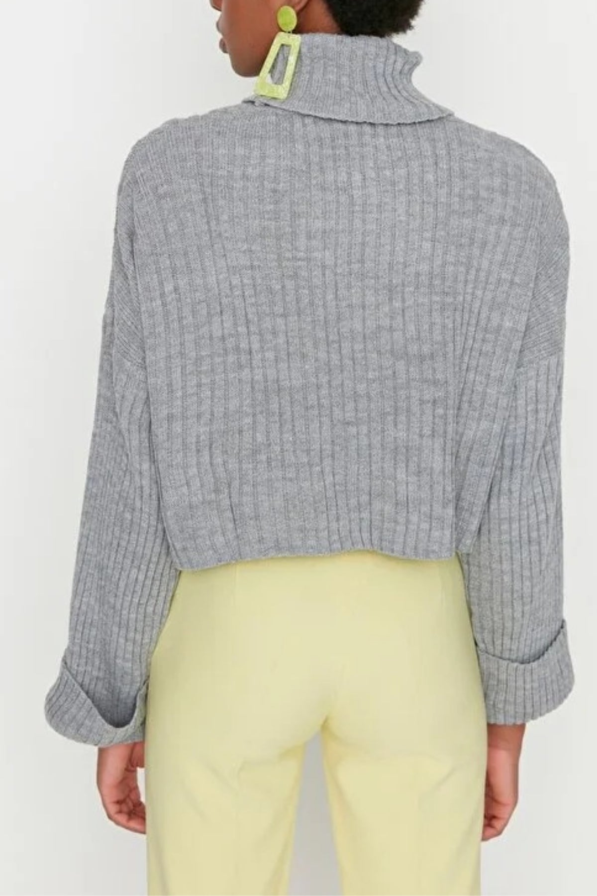 Crop Basic Knit Sweater