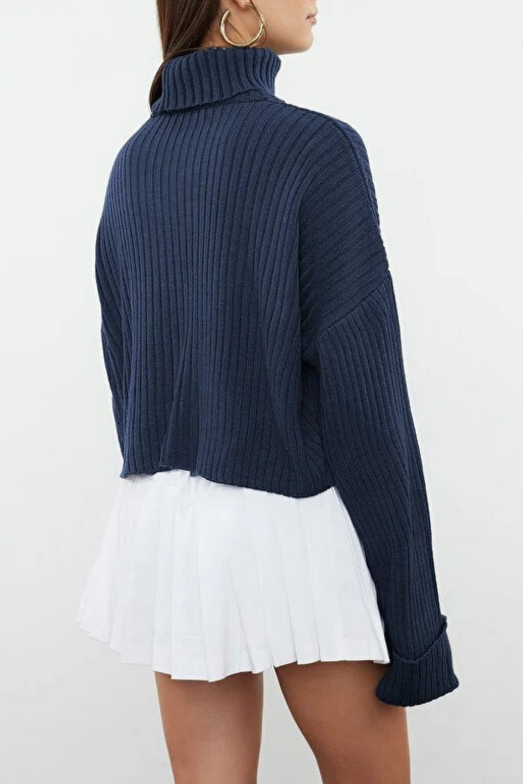 Crop Basic Knit Sweater