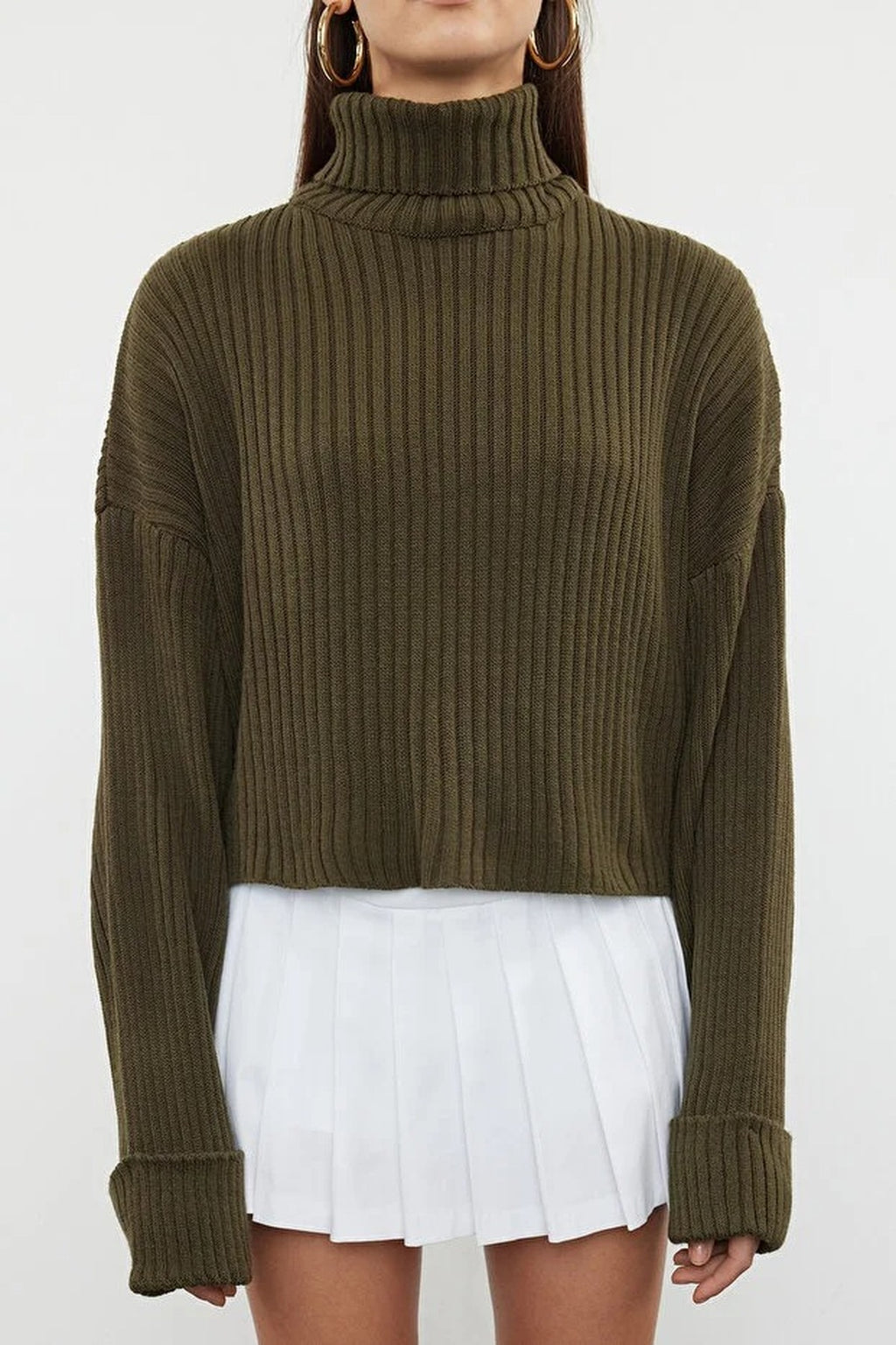 Crop Basic Knit Sweater