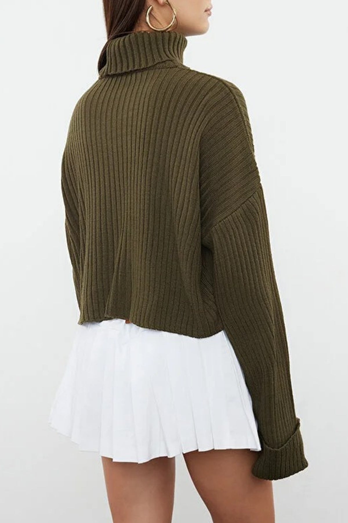 Crop Basic Knit Sweater