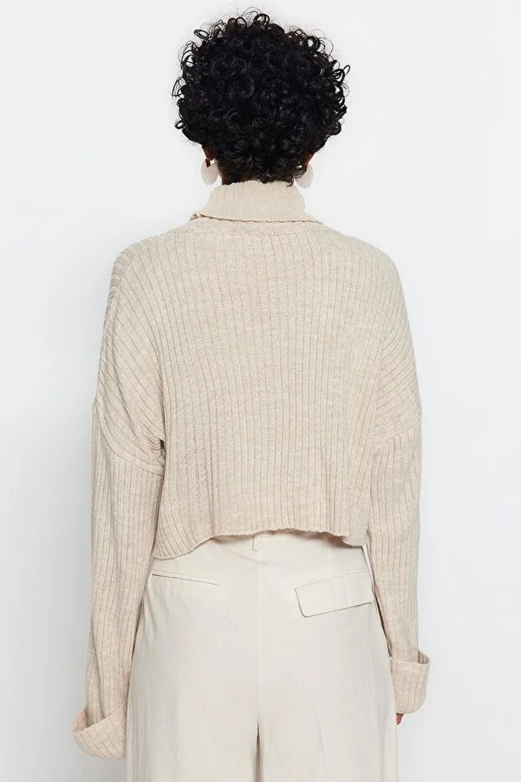 Crop Basic Knit Sweater
