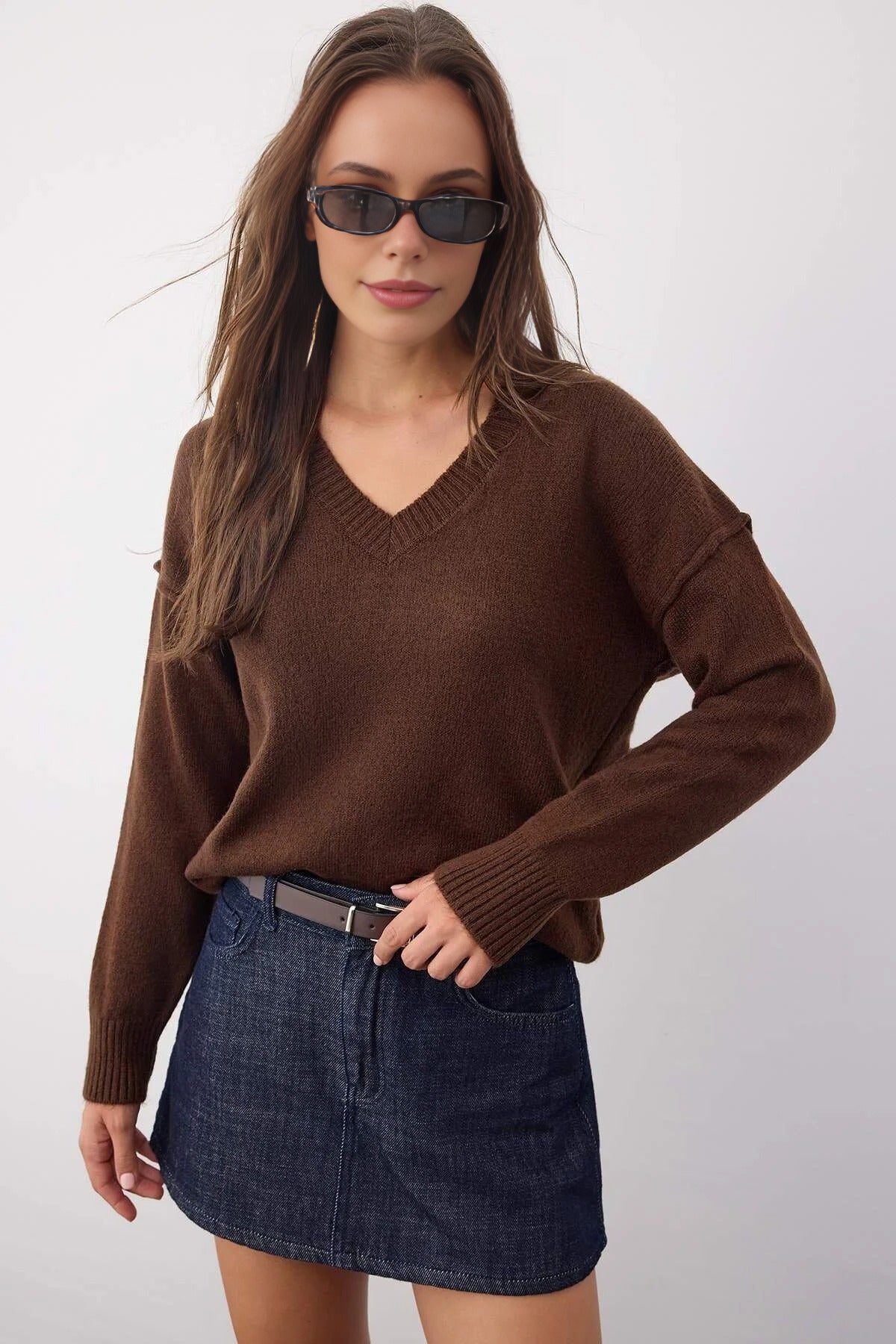 Premium Yarn Basic Knit Sweater