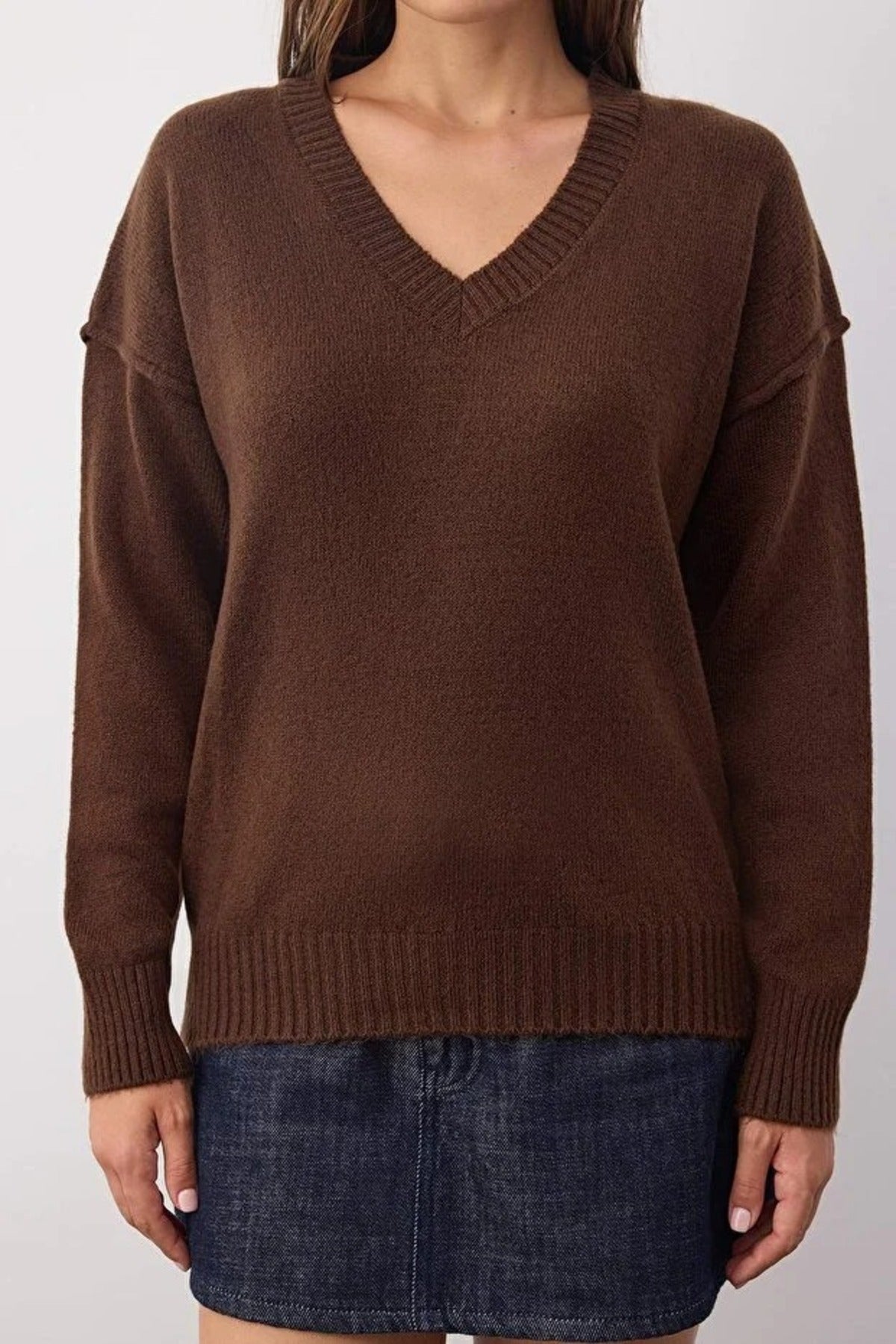 Premium Yarn Basic Knit Sweater