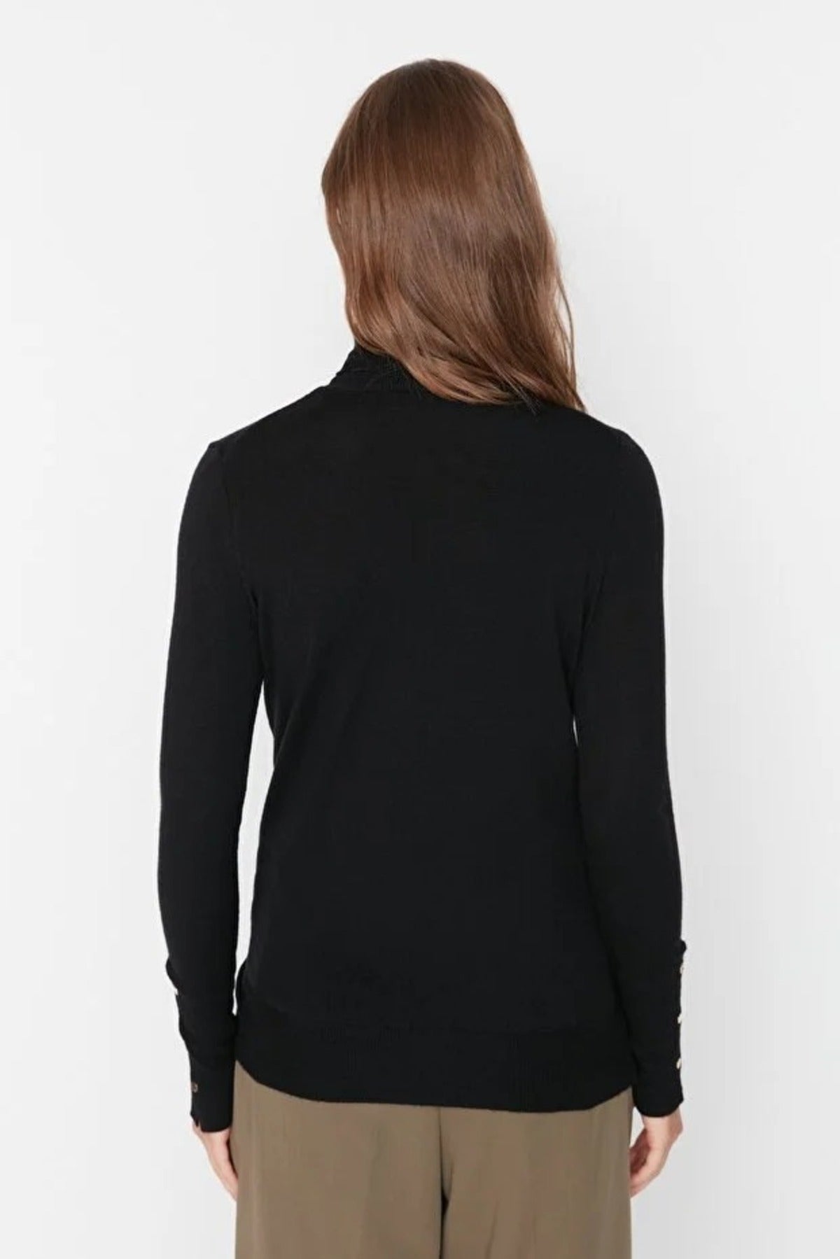 Mercerized Look Basic Knit Sweater