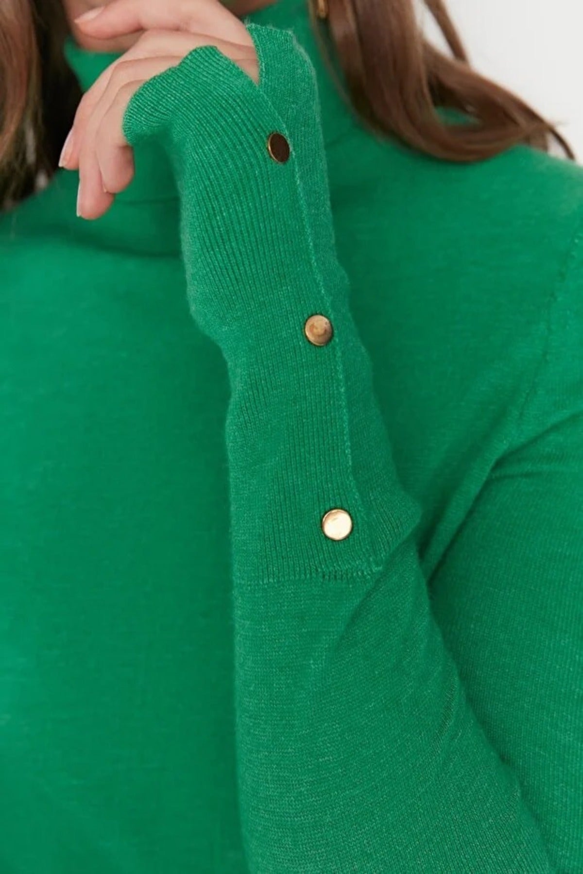 Mercerized Look Basic Knit Sweater