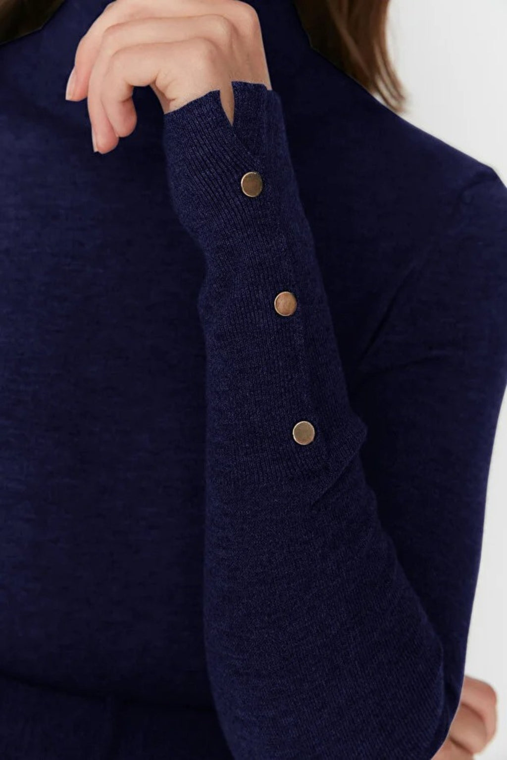 Mercerized Look Basic Knit Sweater