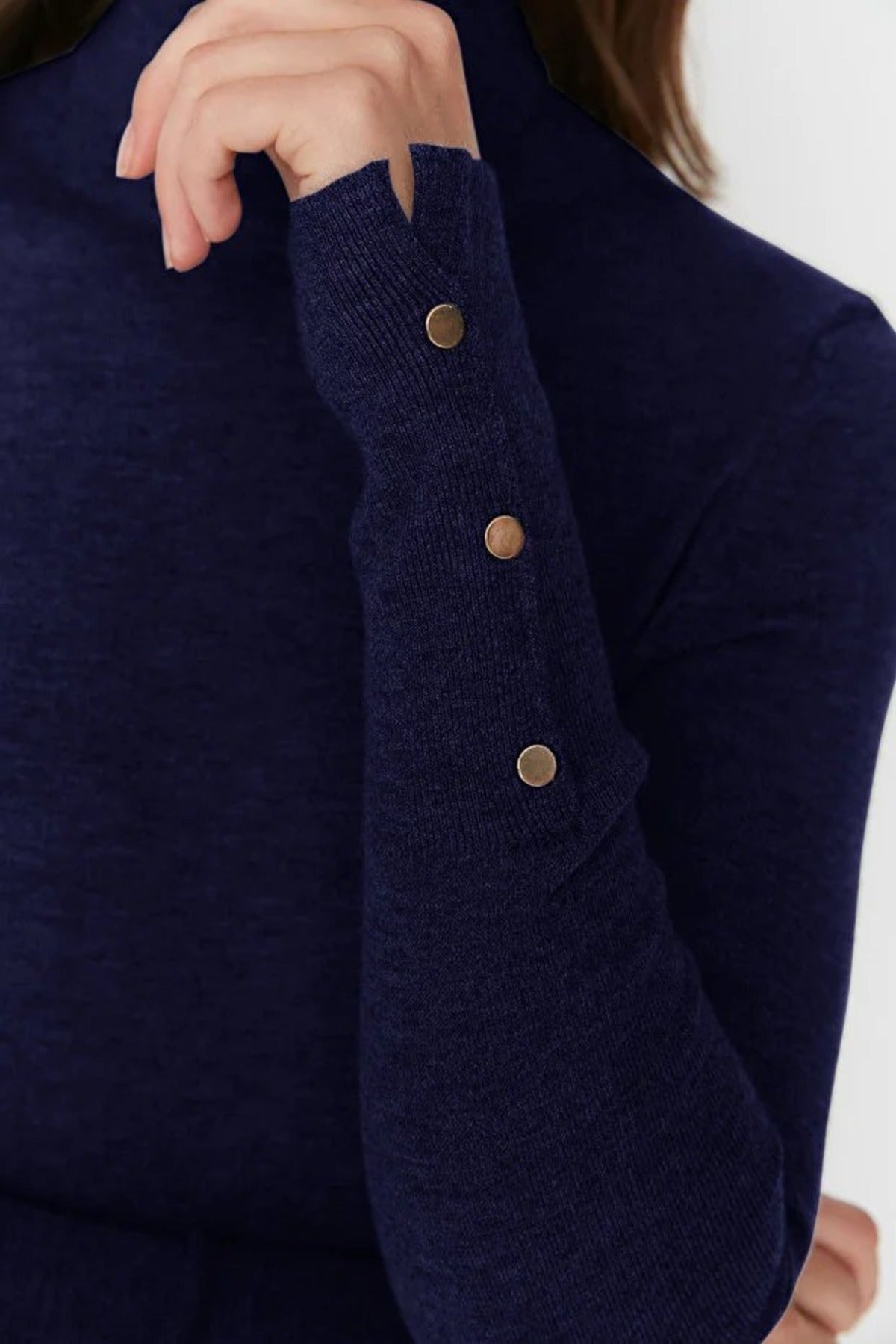 Mercerized Look Basic Knit Sweater