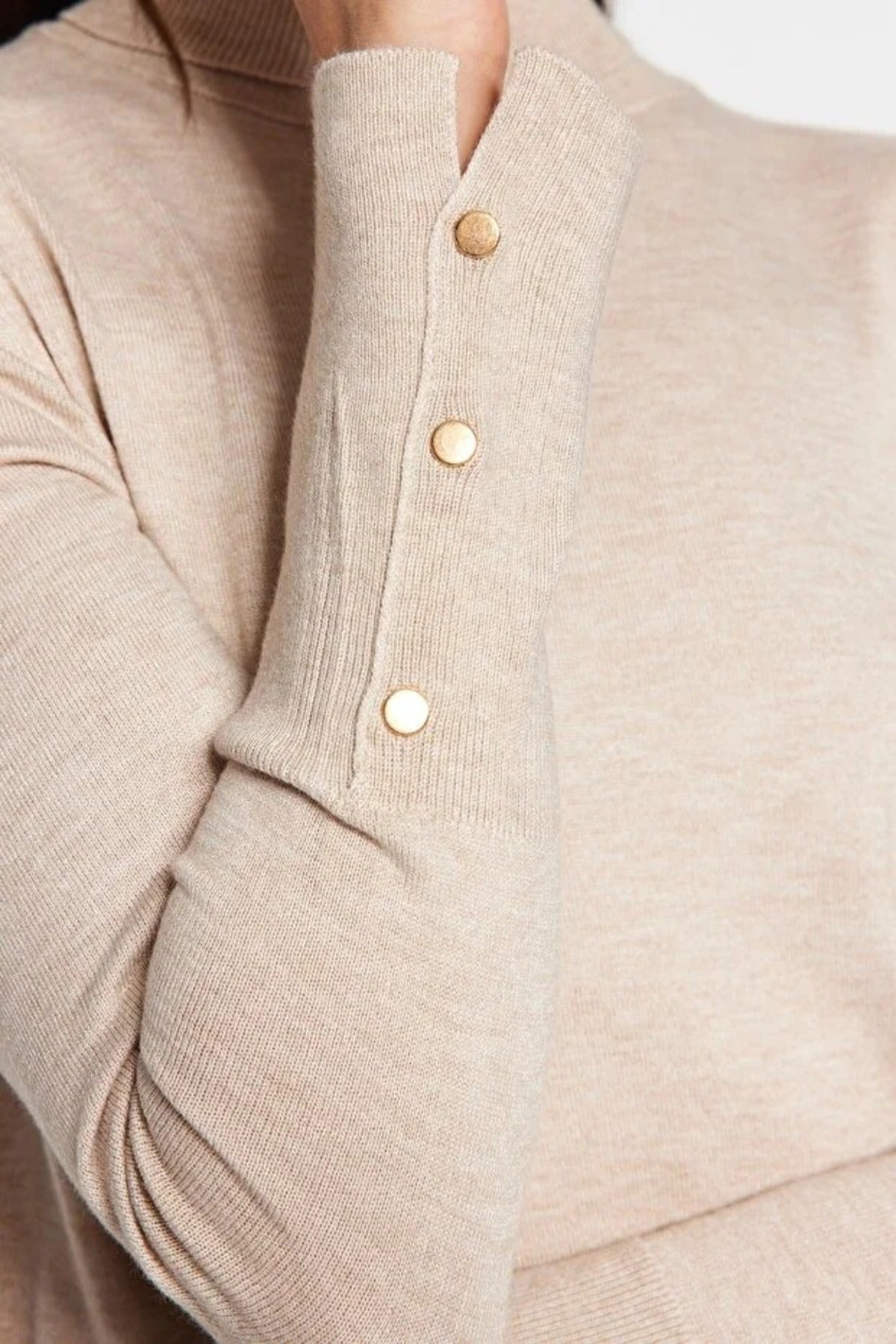 Mercerized Look Basic Knit Sweater