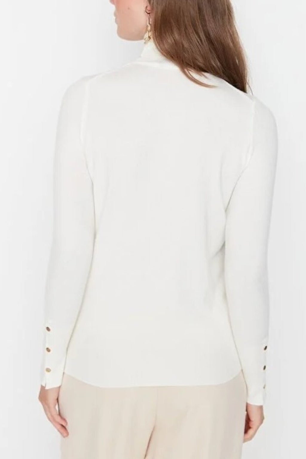 Mercerized Look Basic Knit Sweater