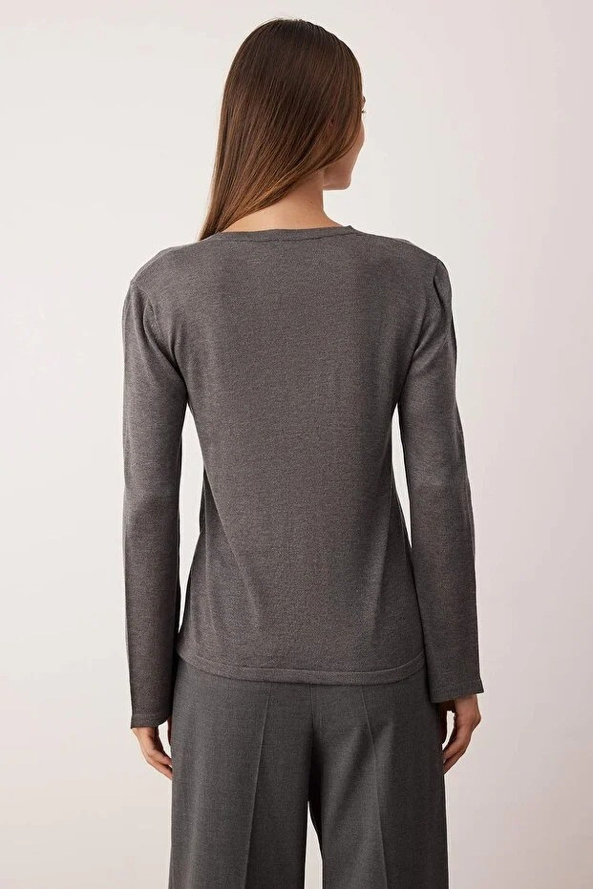 V-Neck Basic Knit Sweater