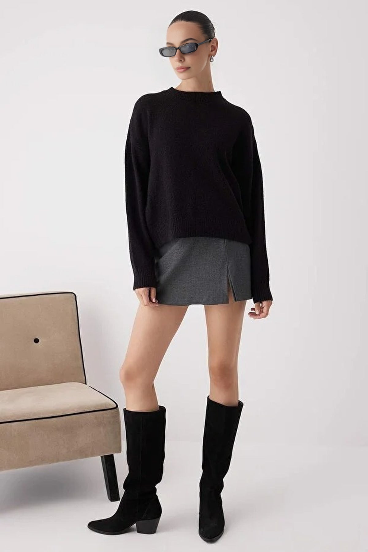 Alpaca Wool Blend Premium Oversize Knit Sweater