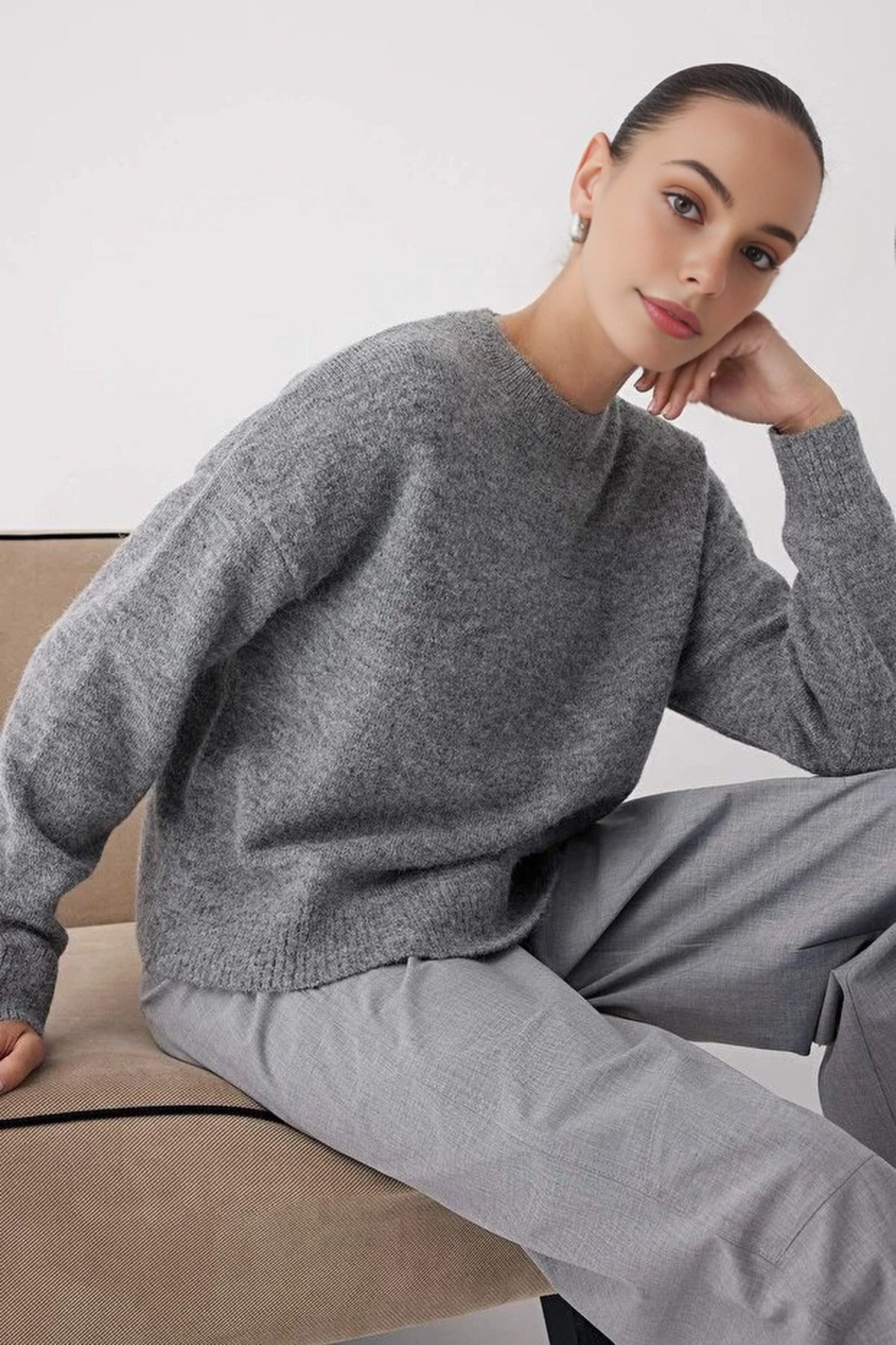 Alpaca Wool Blend Premium Oversize Knit Sweater