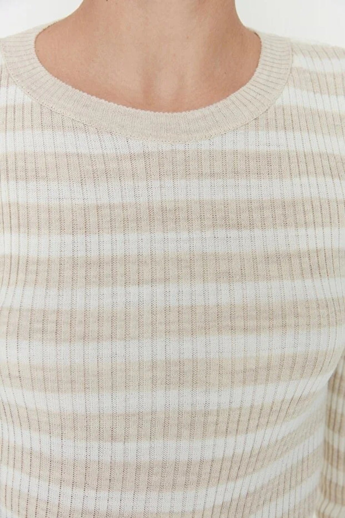 Basic Striped Knit Sweater