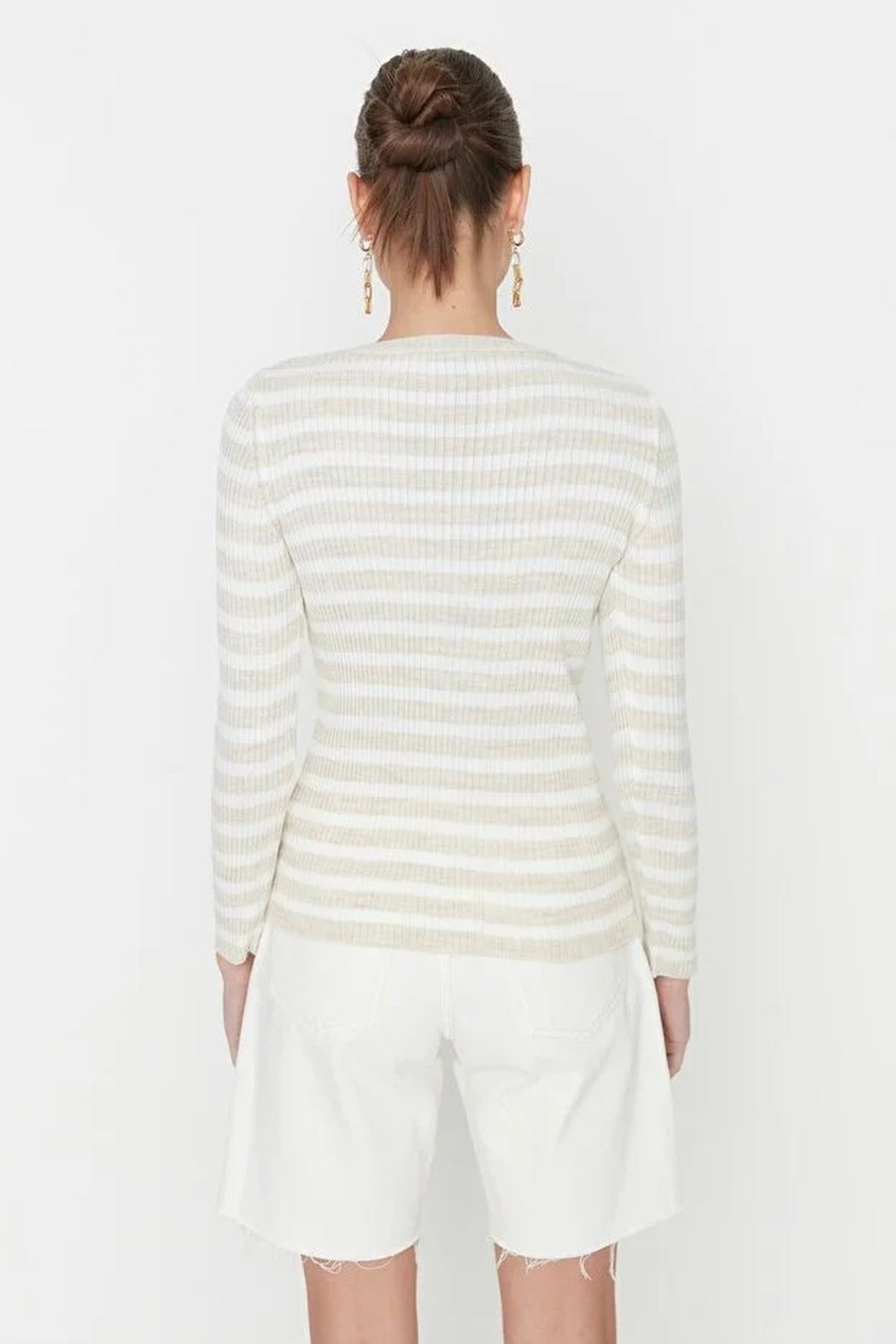 Basic Striped Knit Sweater