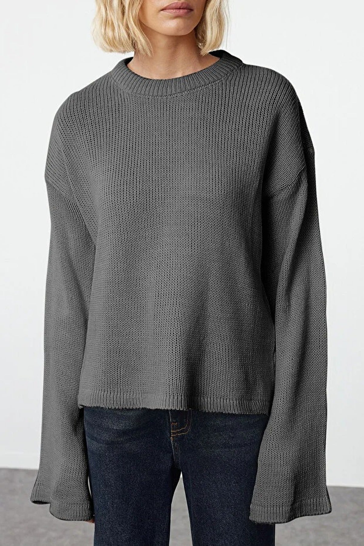 Oversize Soft-Textured Knit Sweater