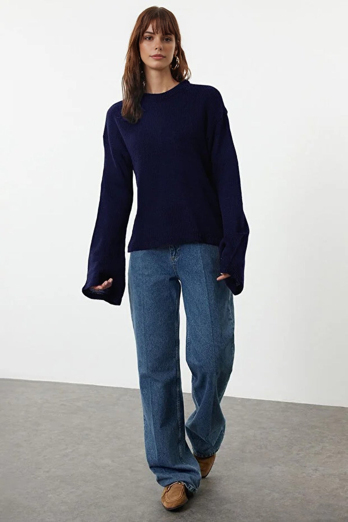 Oversize Soft-Textured Knit Sweater