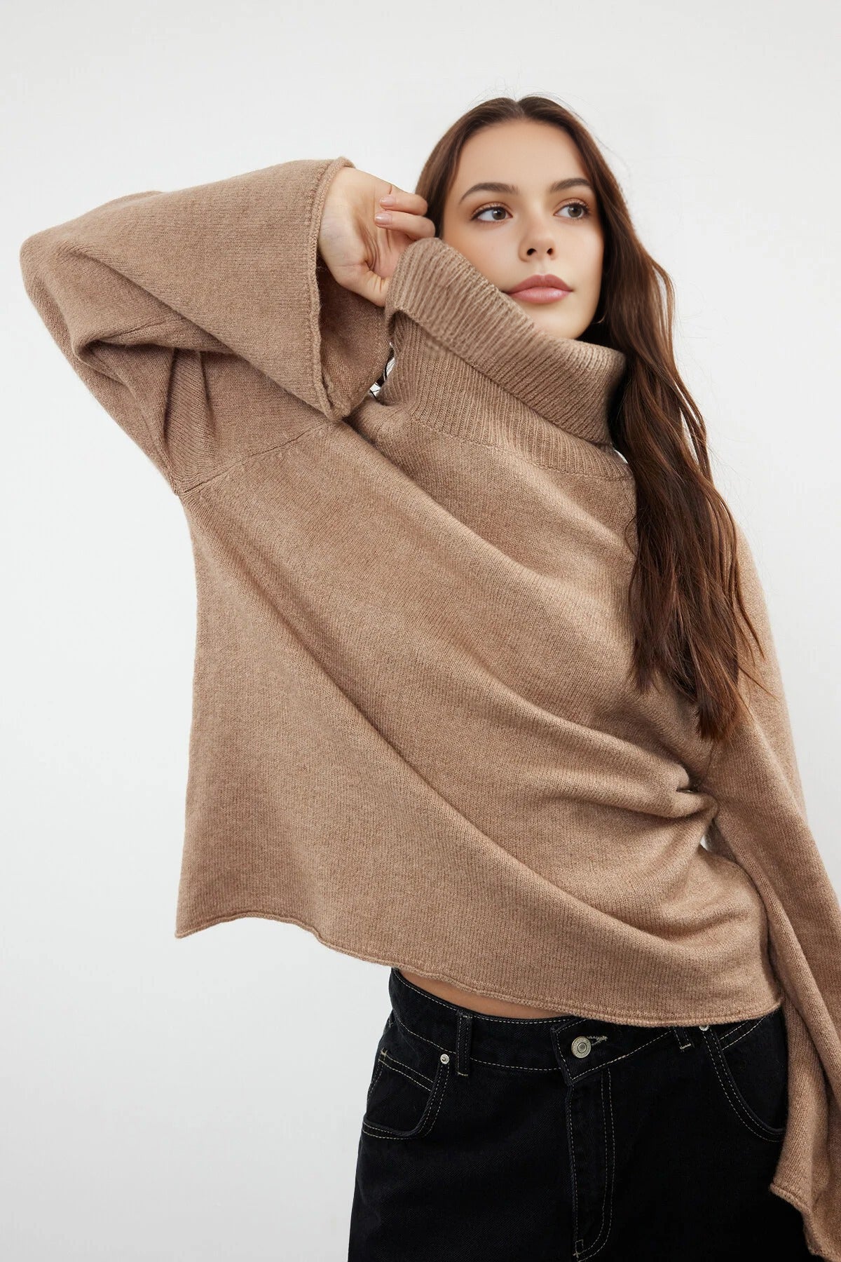 Oversize Soft-Textured Knit Sweater