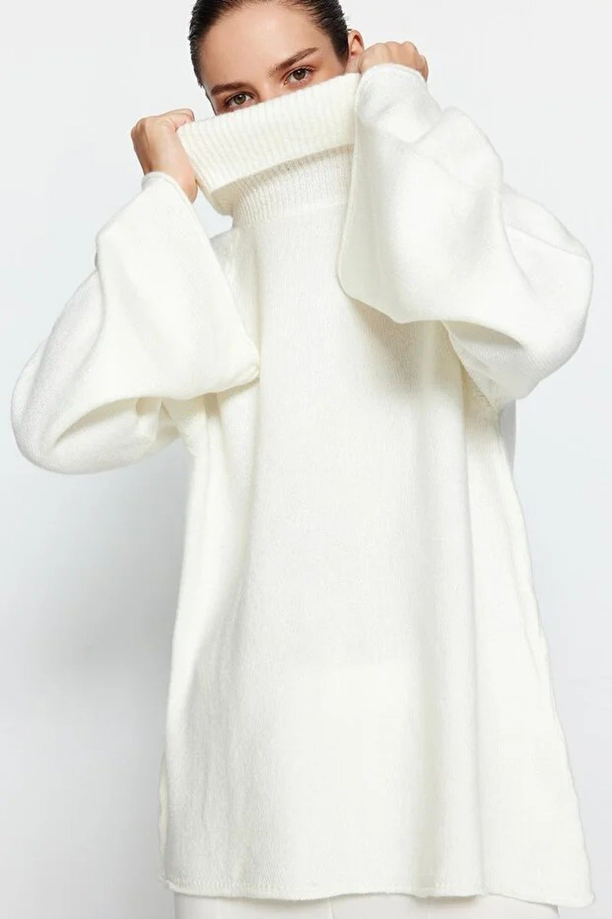 Oversize Soft-Textured Knit Sweater