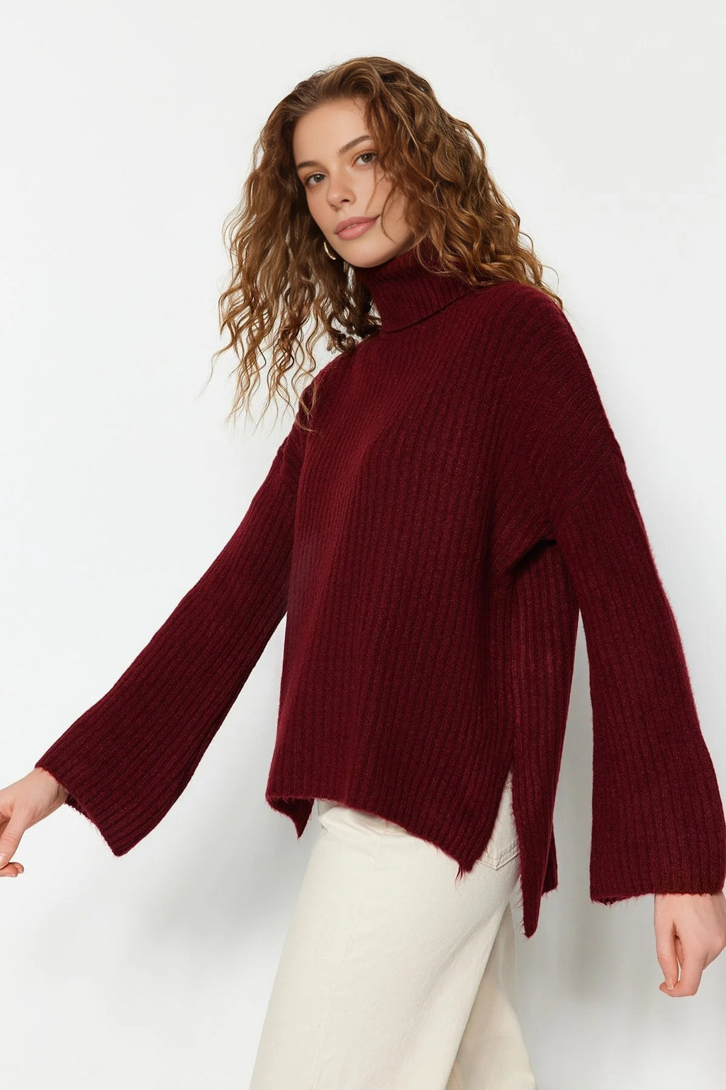 Soft-Textured Knit Sweater