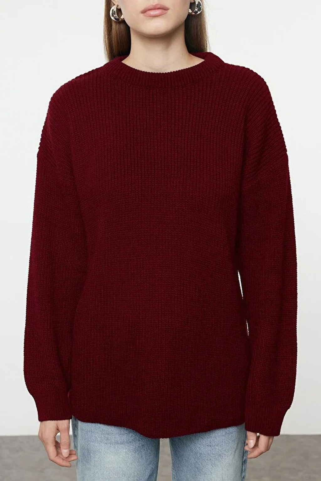 Ribbed Soft Textured Knit Sweater
