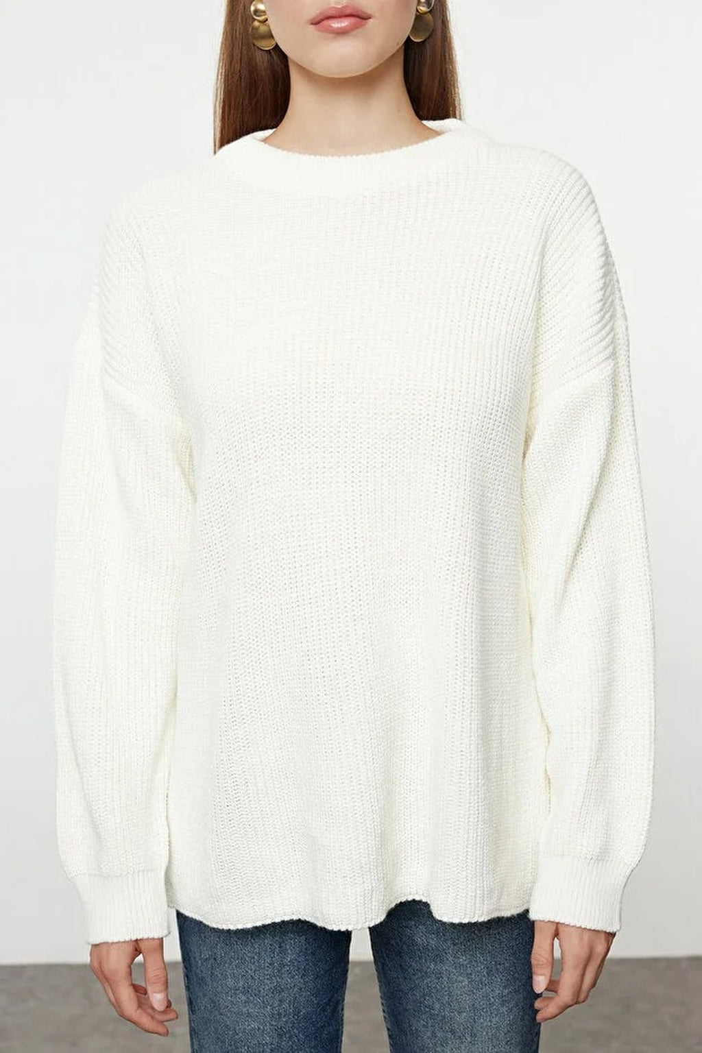 Ribbed Soft Textured Knit Sweater