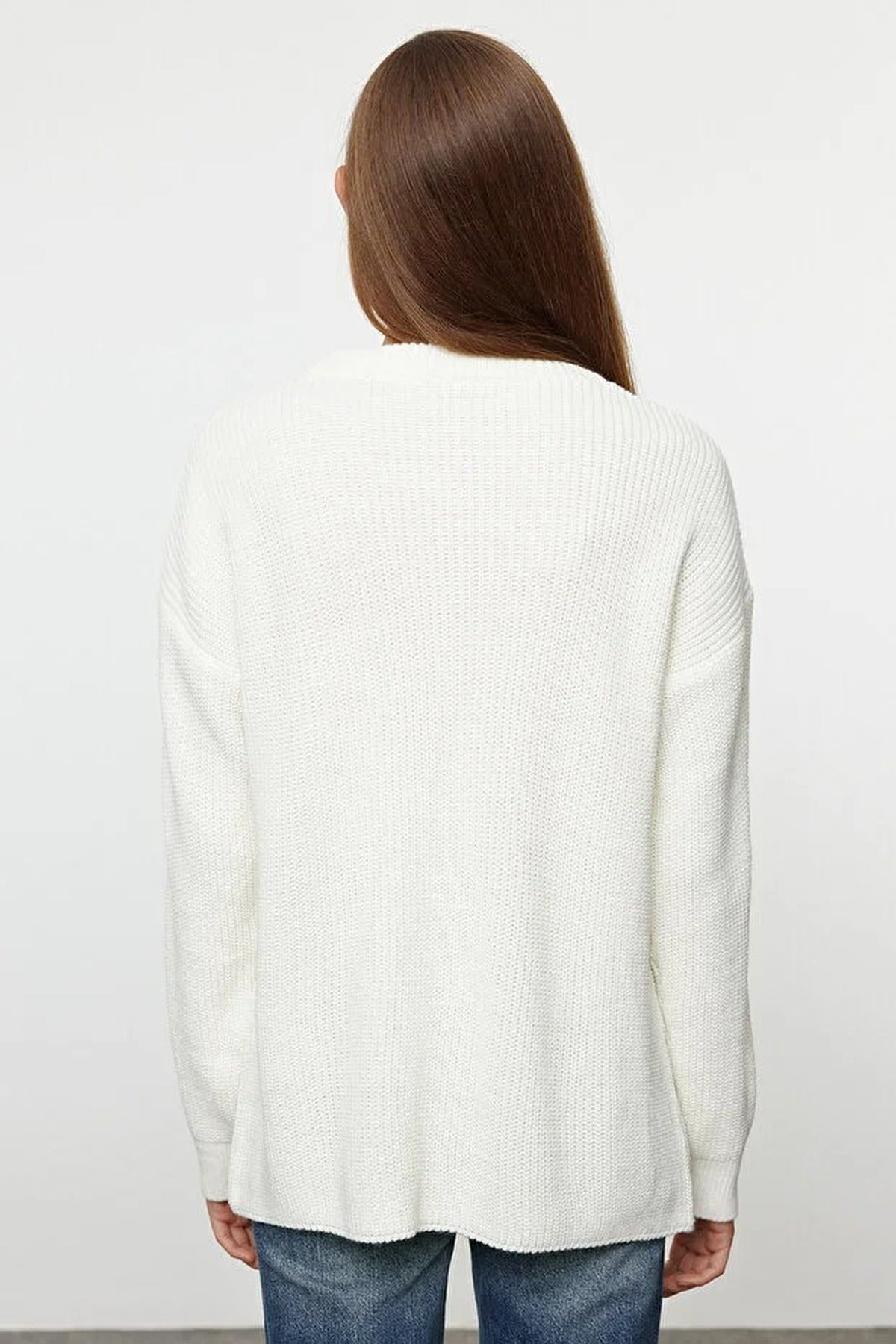 Ribbed Soft Textured Knit Sweater