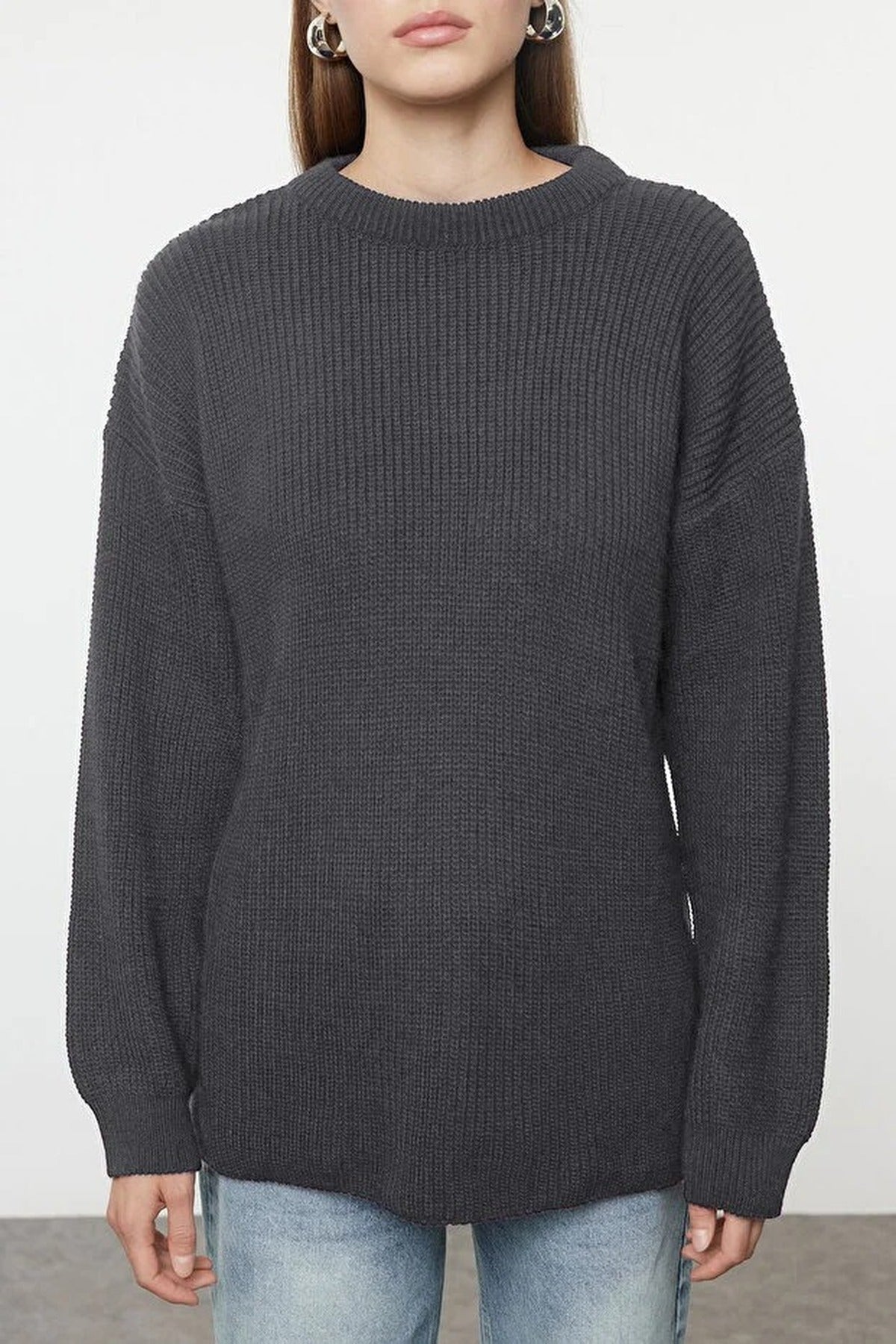 Ribbed Soft Textured Knit Sweater