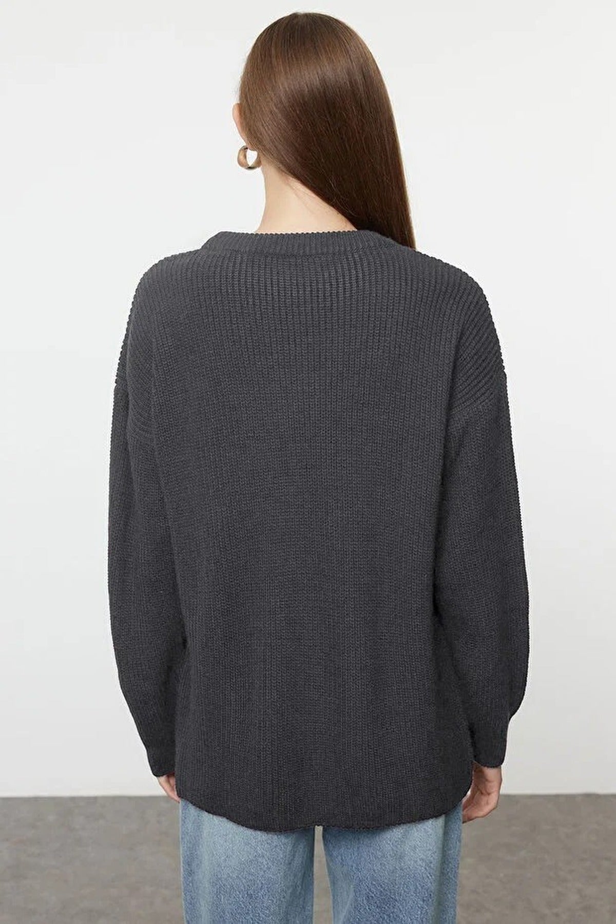 Ribbed Soft Textured Knit Sweater