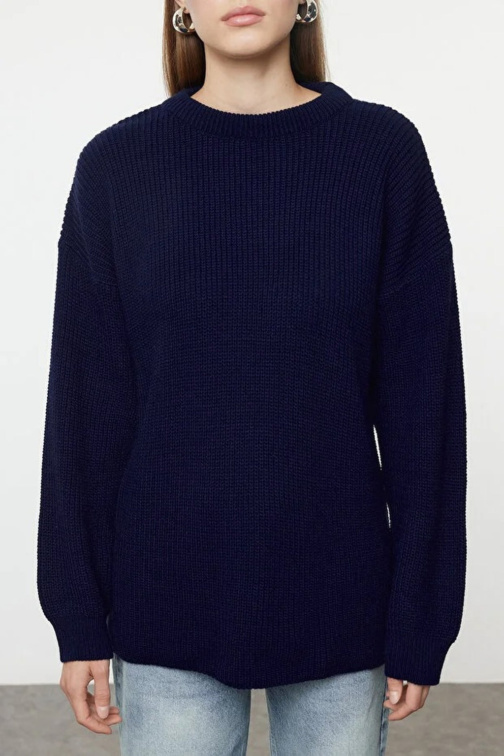 Ribbed Soft Textured Knit Sweater