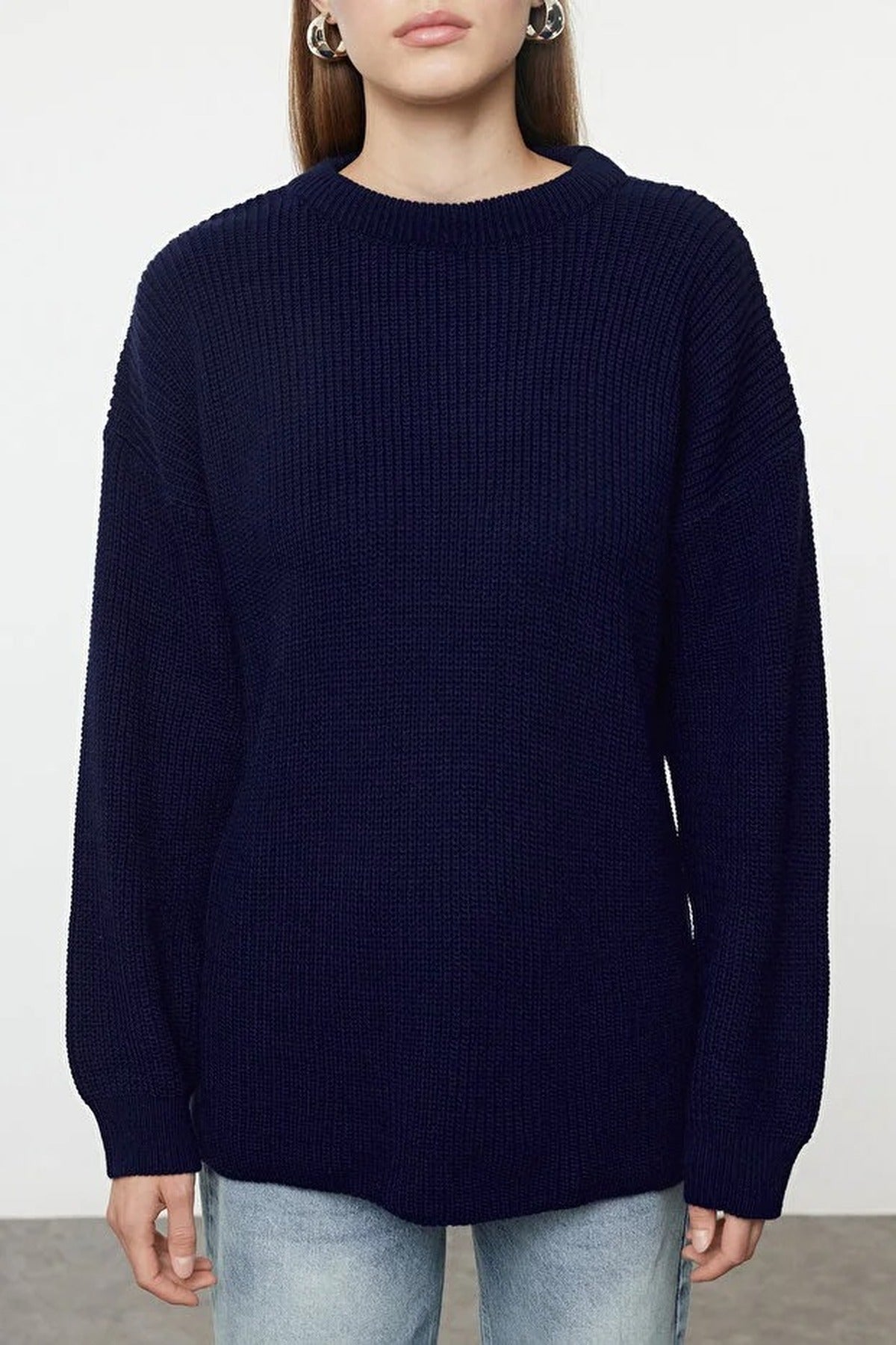 Ribbed Soft Textured Knit Sweater