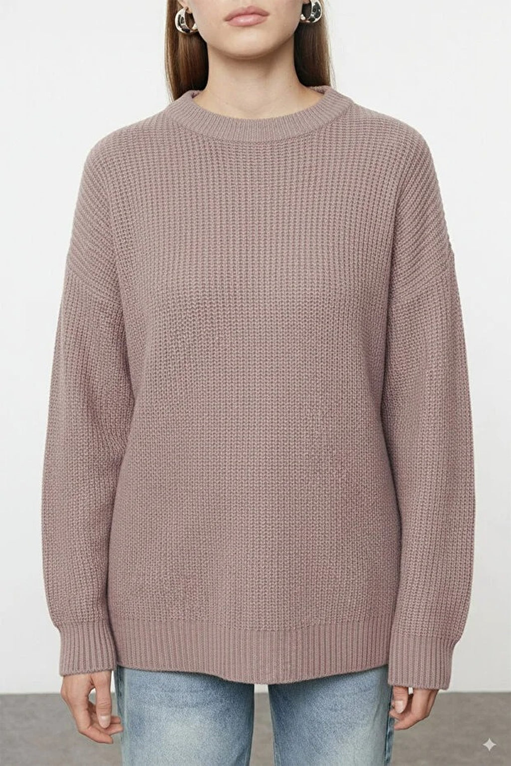 Ribbed Soft Textured Knit Sweater