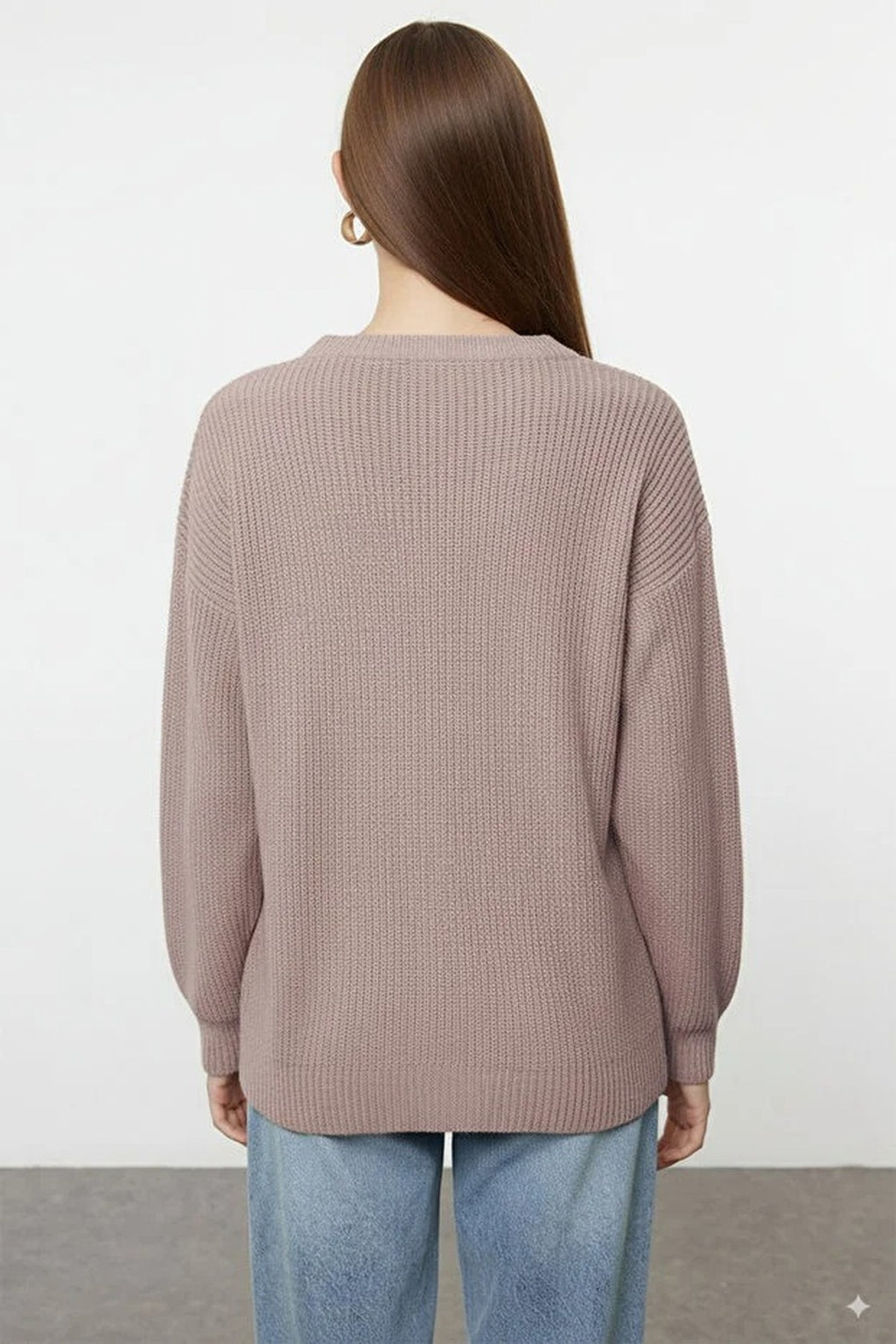 Ribbed Soft Textured Knit Sweater