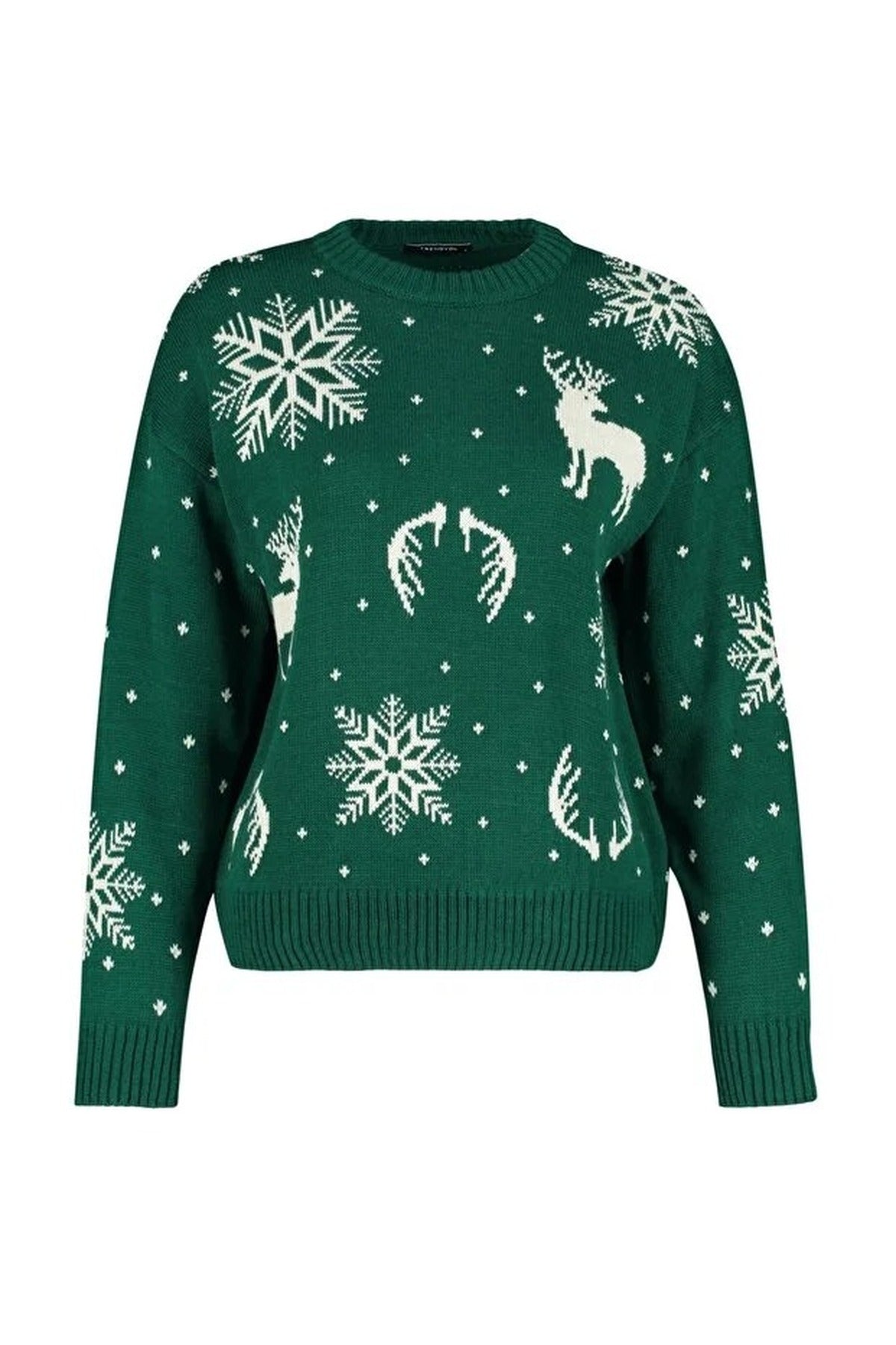 Christmas Themed Jacquard Knit Sweater
