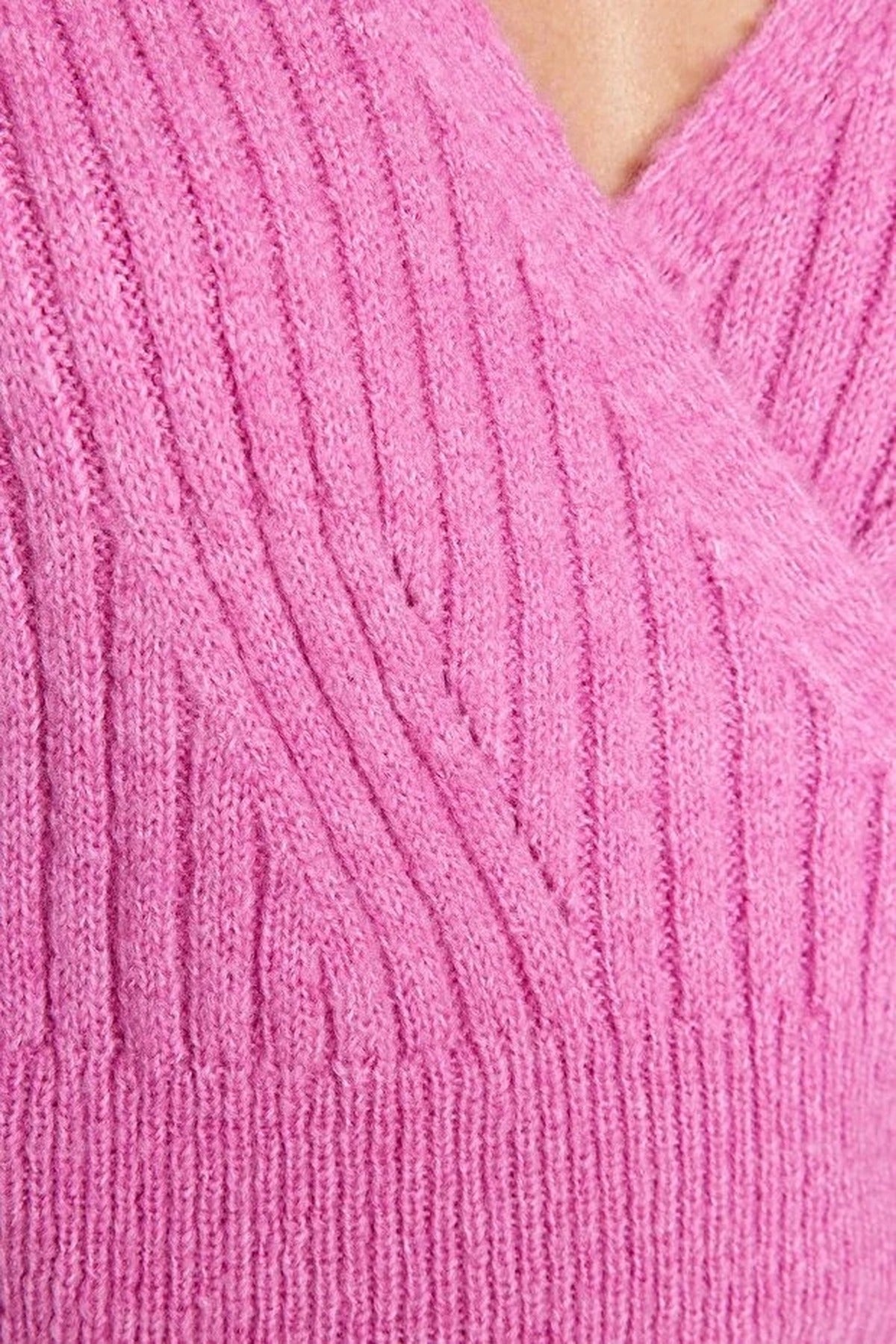 Crop Soft Textured Double Breasted Knit Sweater