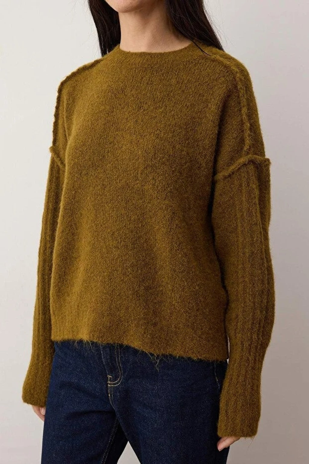 Soft Textured Woolen Oversize Knit Sweater