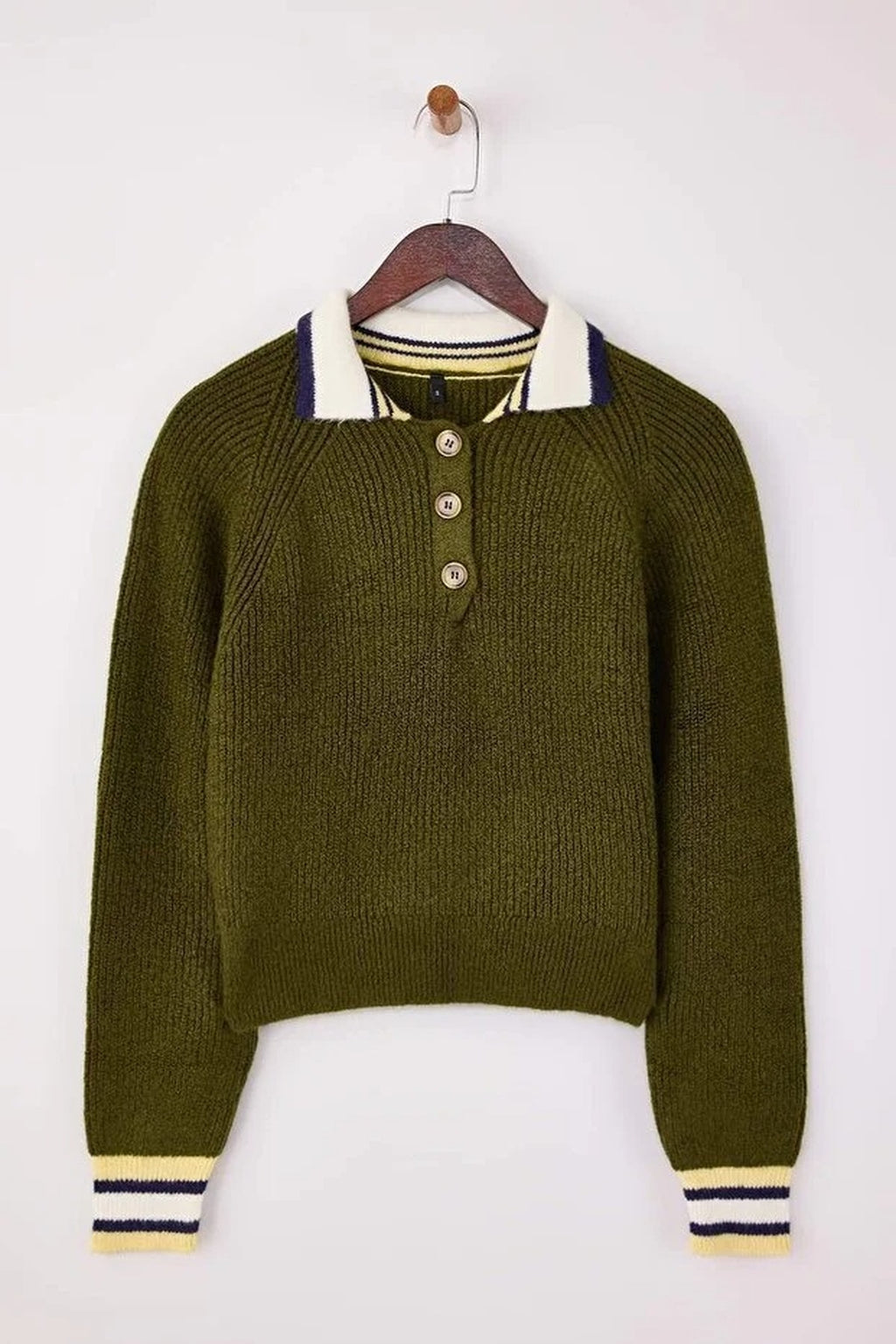 Soft Textured Color Block Knit Sweater