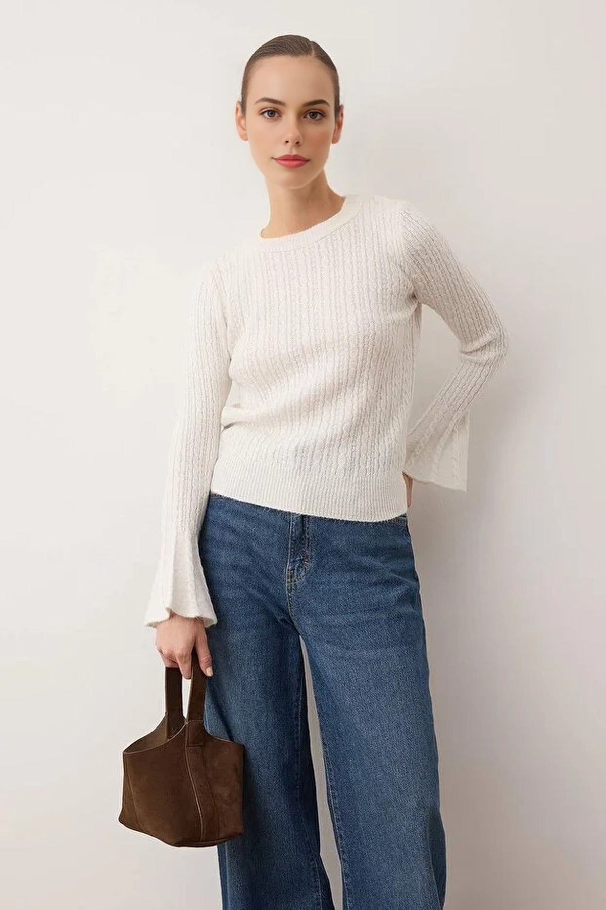 Spanish Sleeve Knitted Sweater