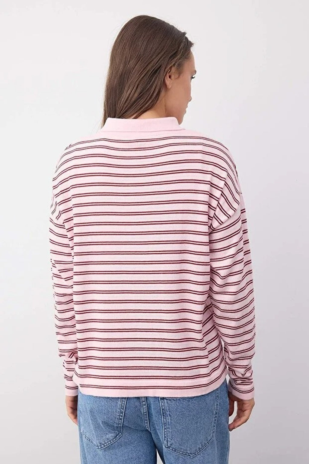 Loose Fit Striped Knit Sweater