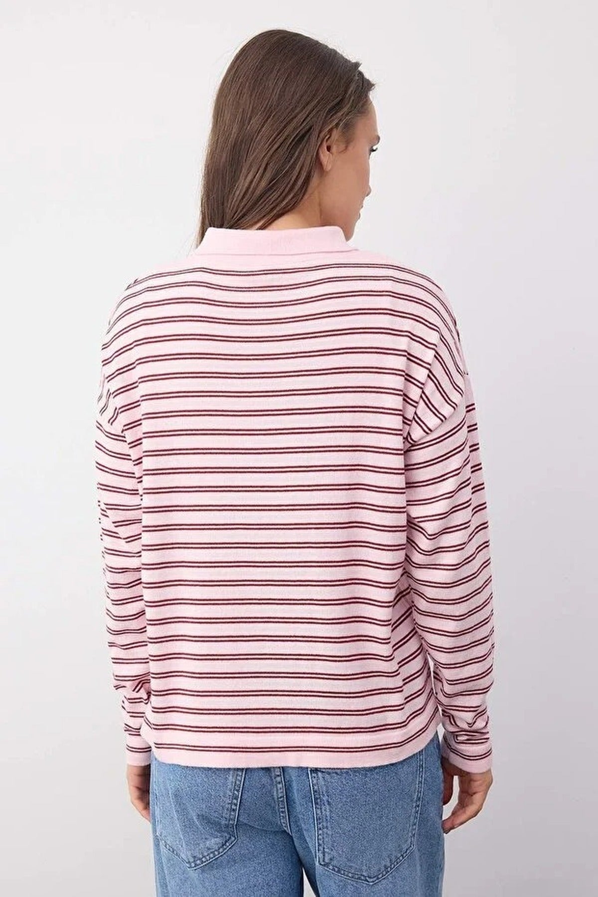 Loose Fit Striped Knit Sweater